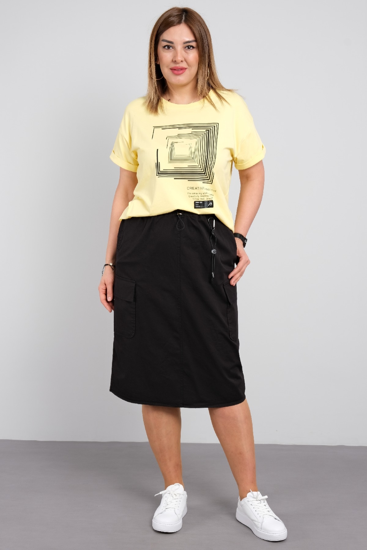 Two-Piece Suit-YELLOW - BLACK