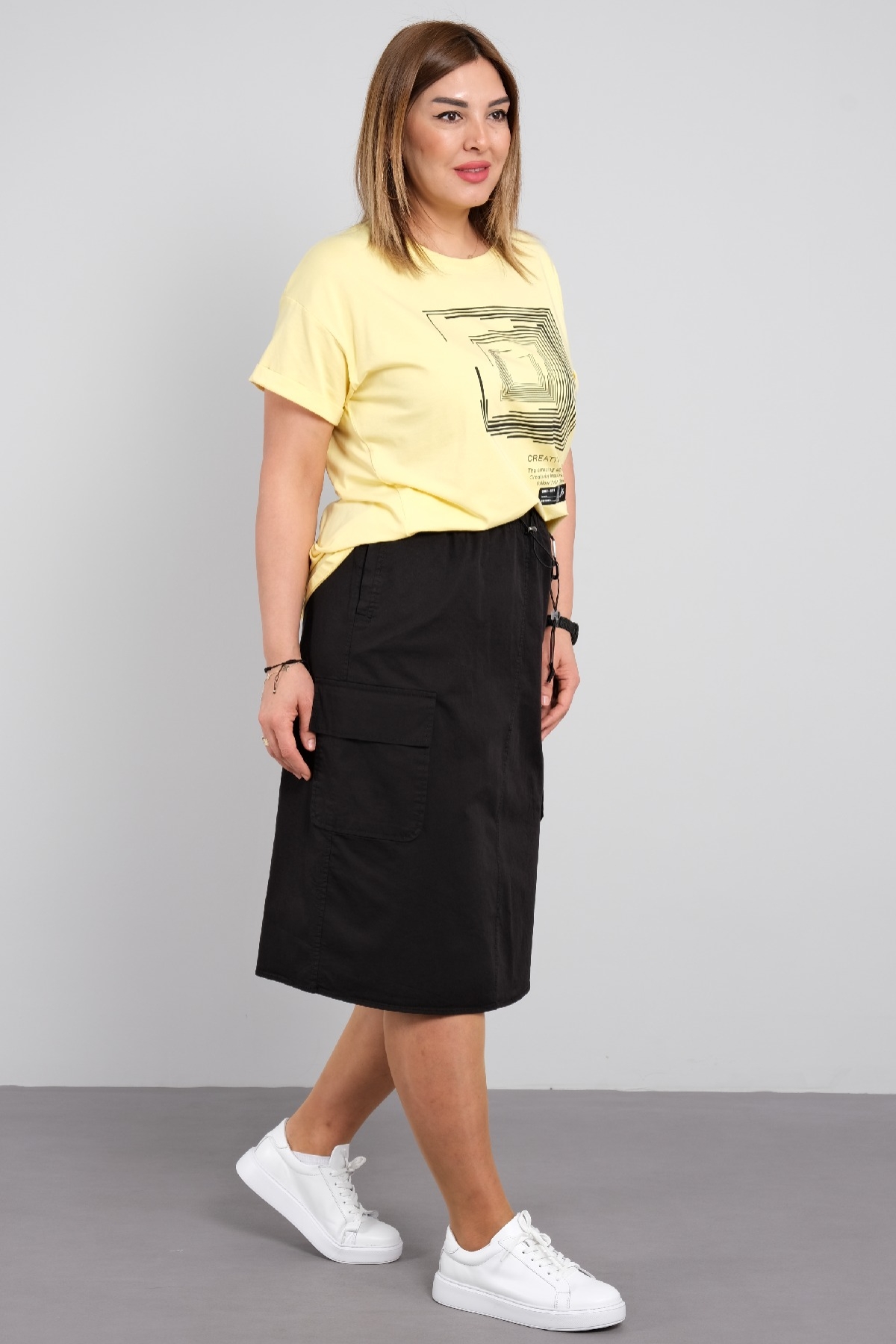 Two-Piece Suit-YELLOW - BLACK