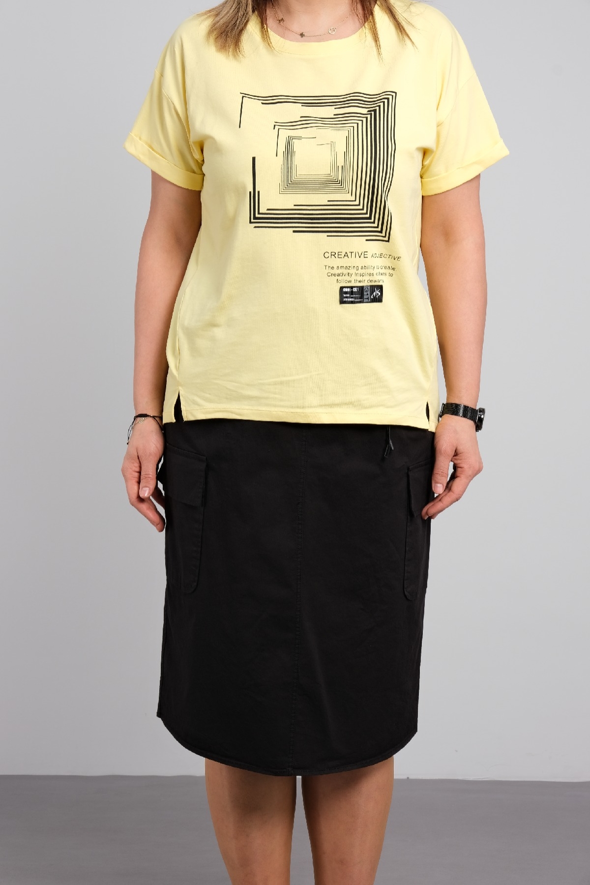 Two-Piece Suit-YELLOW - BLACK