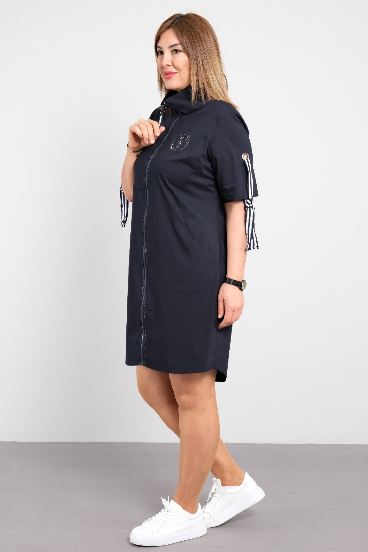 Casual Dresses-Dark Blue