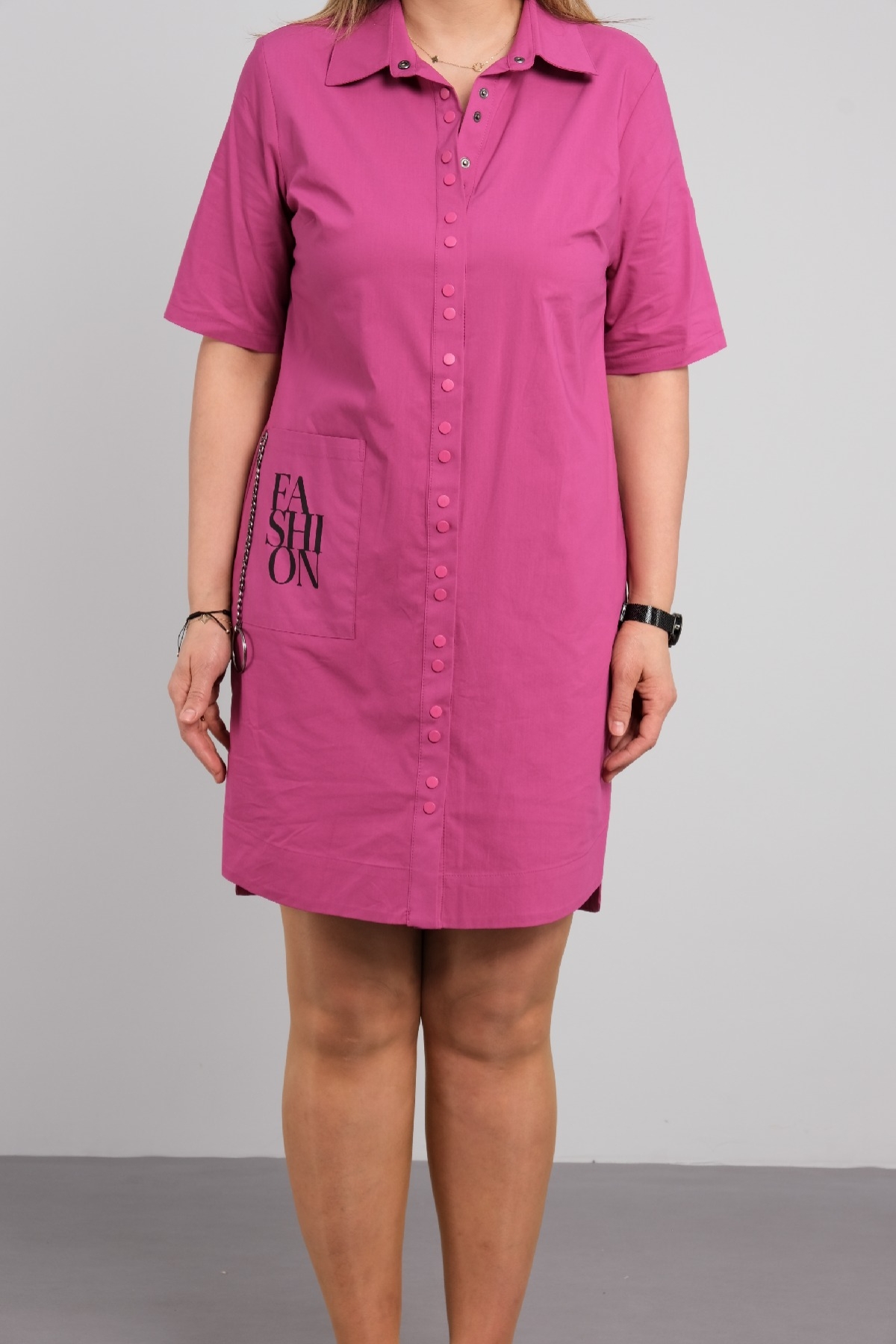 Casual Dresses-Fuchsia