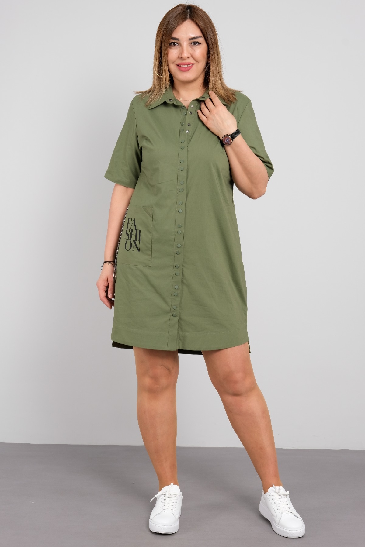Casual Dresses-Khaki