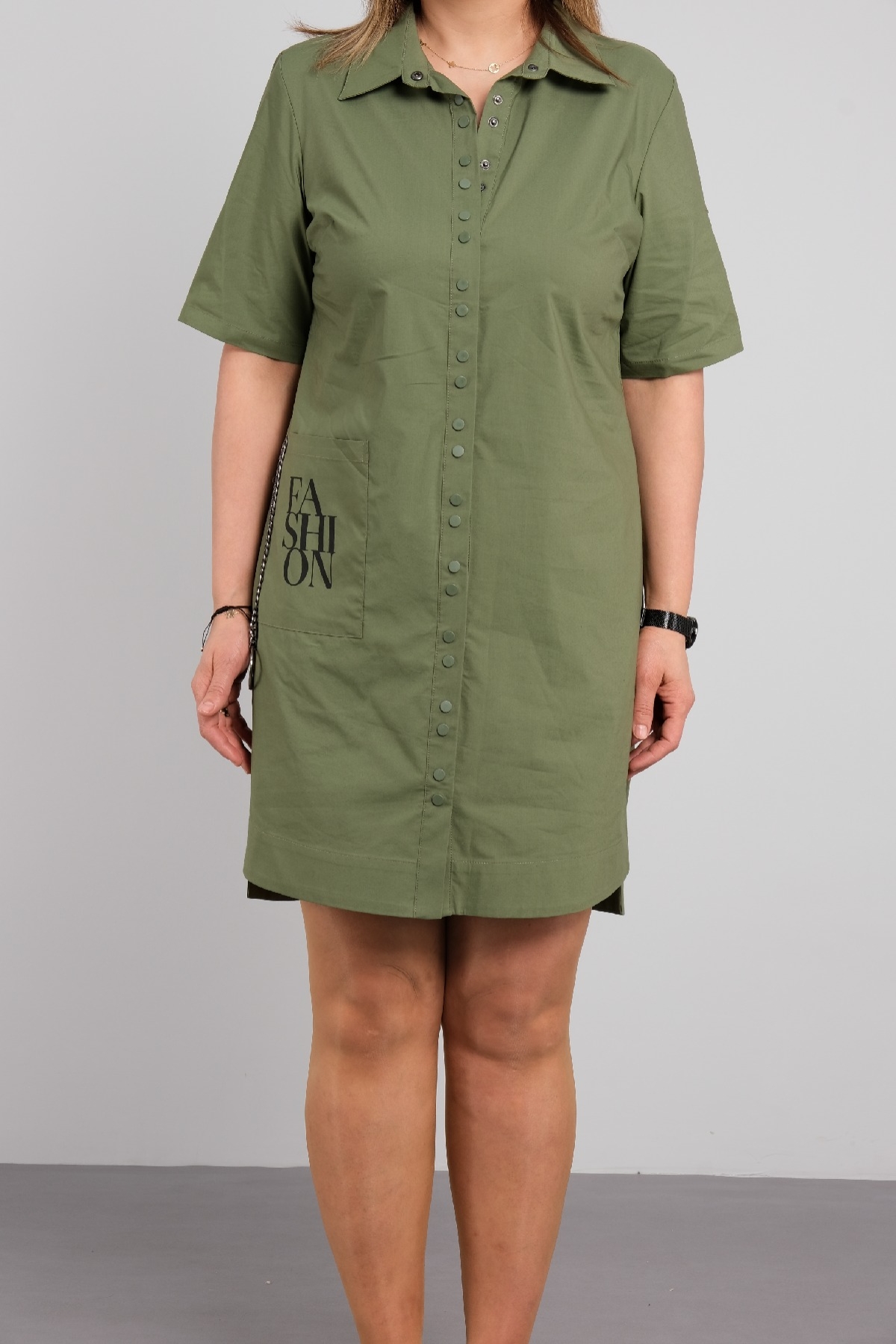 Casual Dresses-Khaki