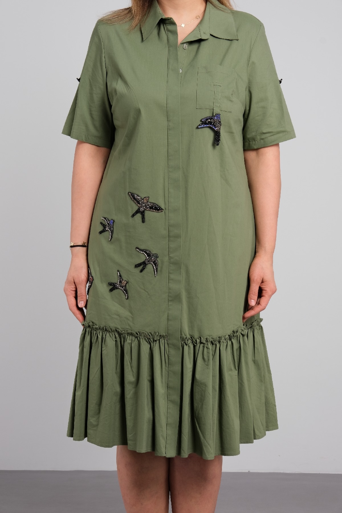 Casual Dresses-Khaki