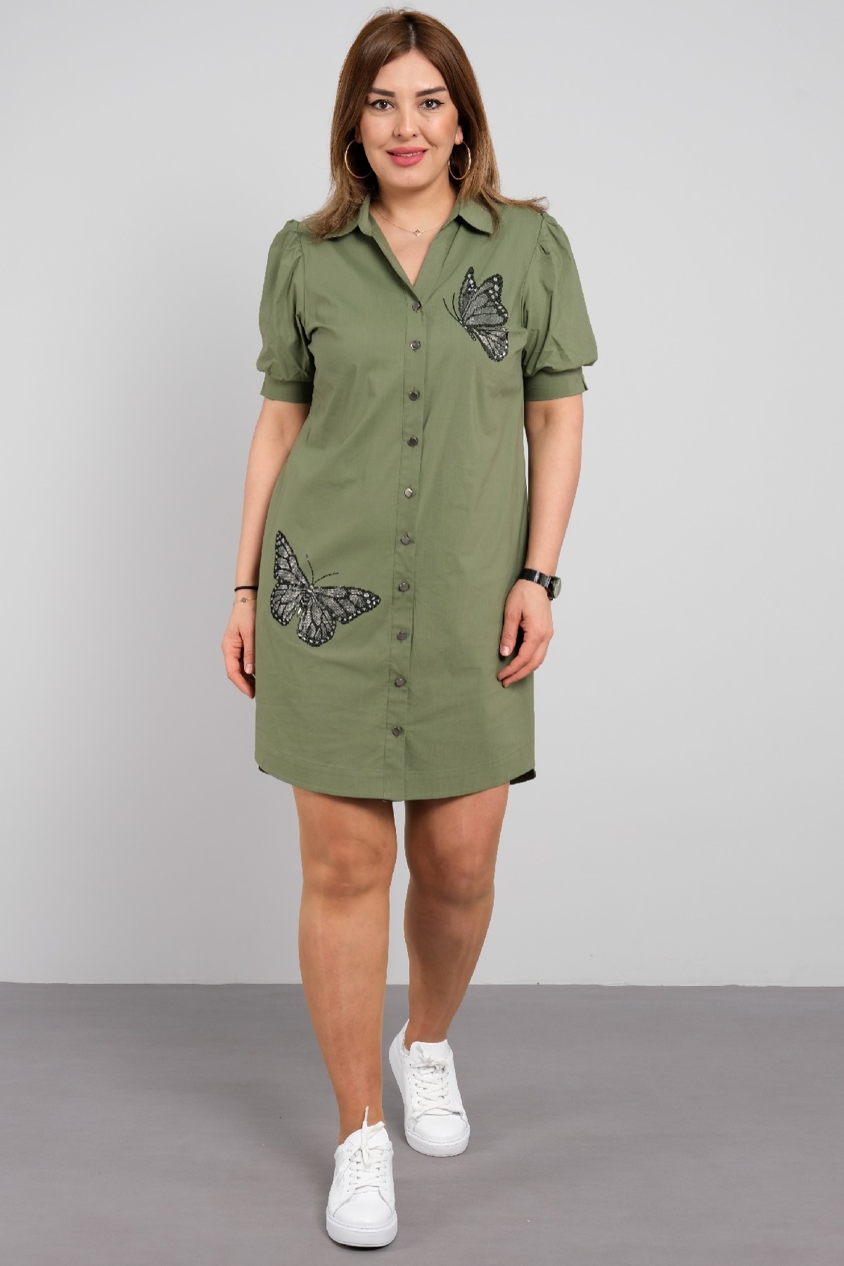 Casual Dresses-Khaki