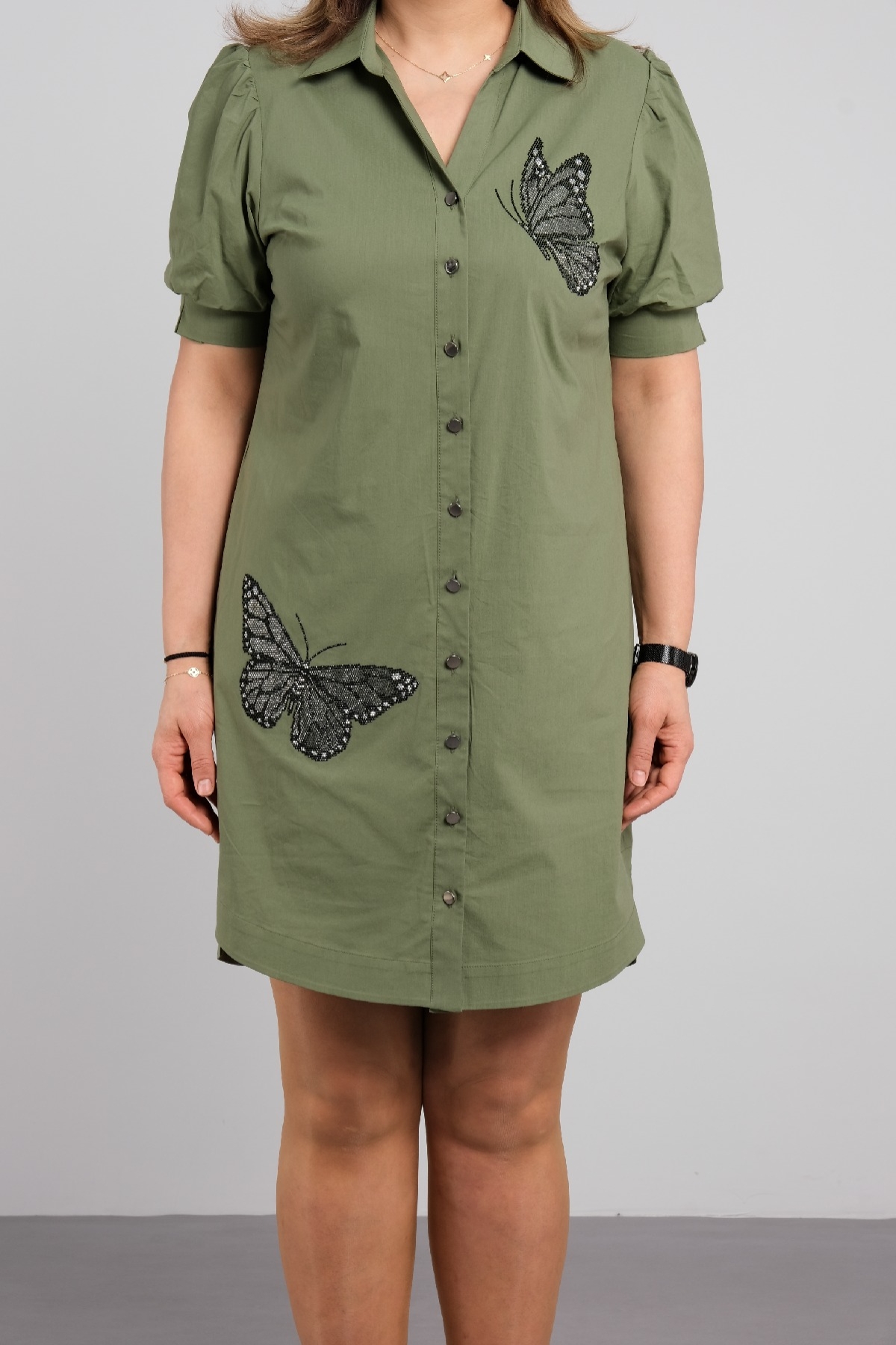 Casual Dresses-Khaki