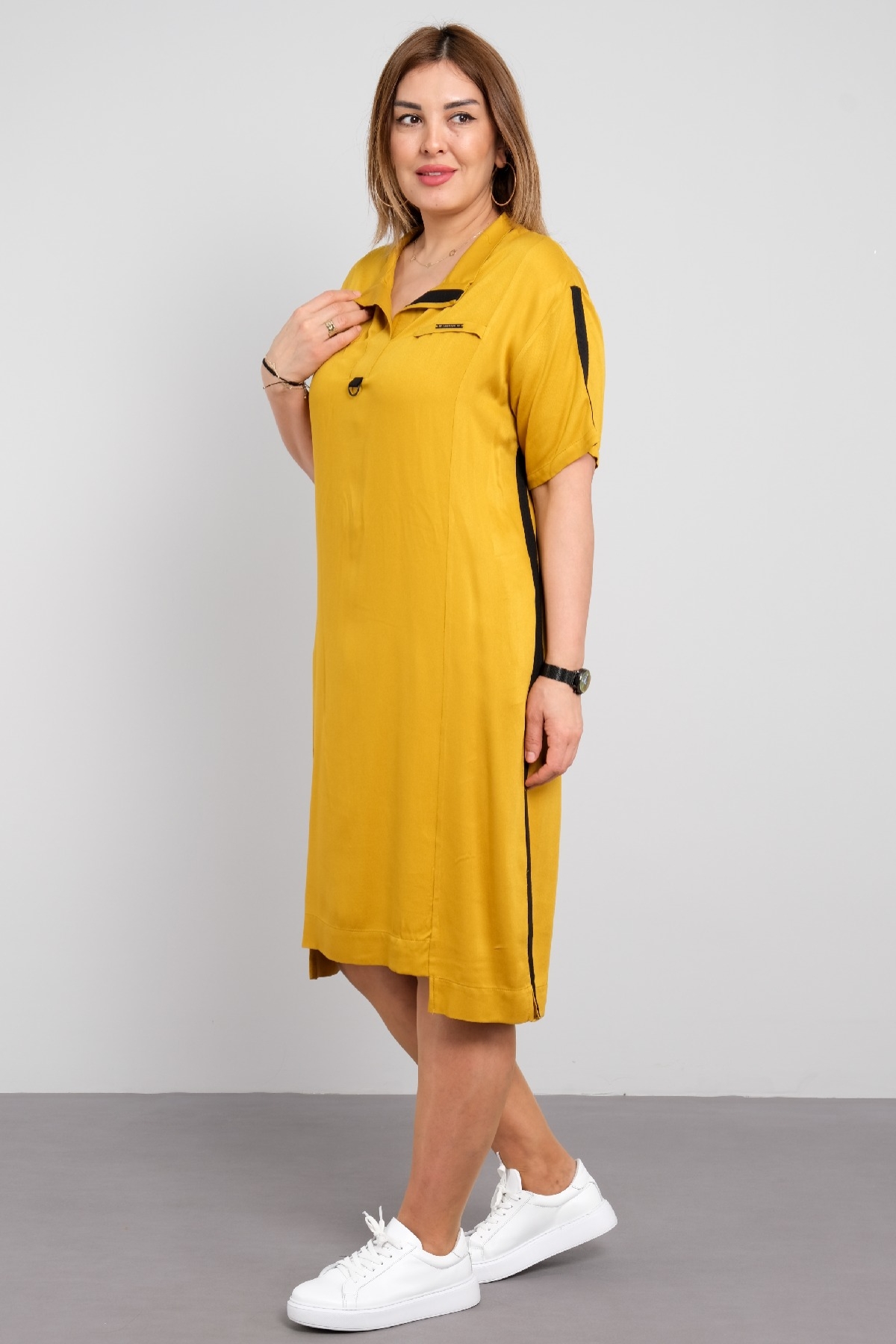 Casual Dresses-Mustard