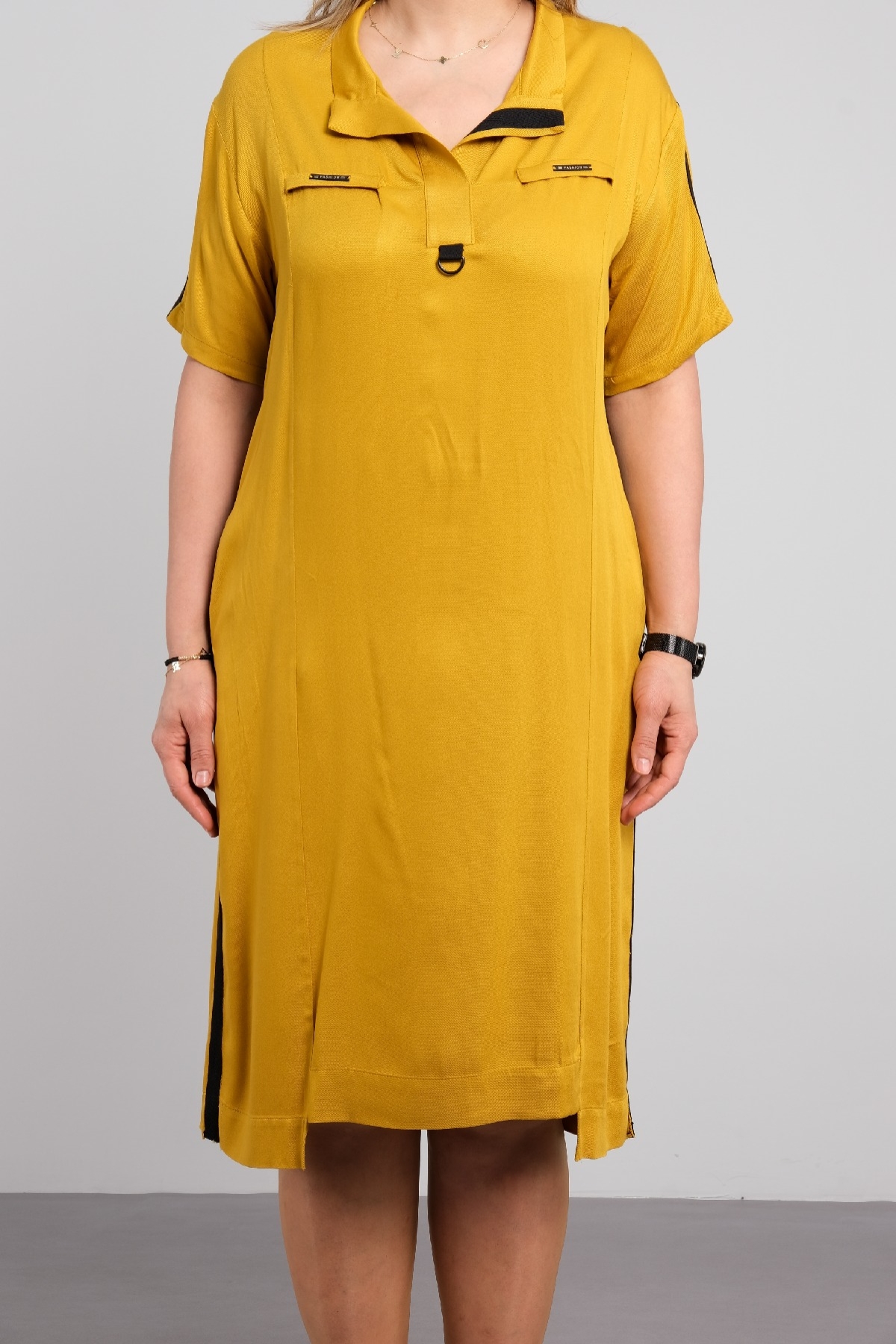 Casual Dresses-Mustard