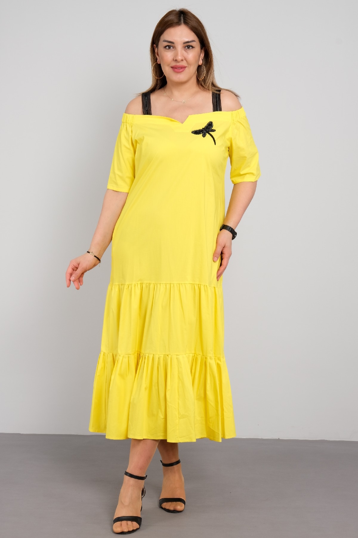 Casual Dresses-Yellow