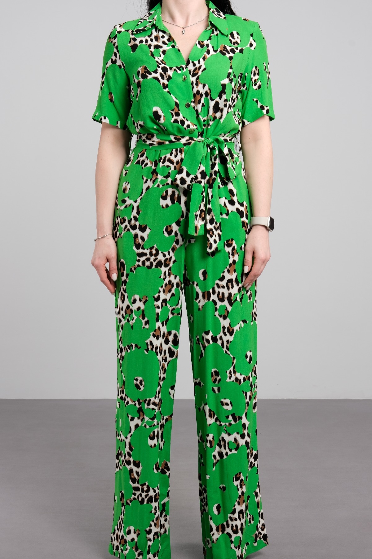 Jumpsuits-GREEN - WHITE