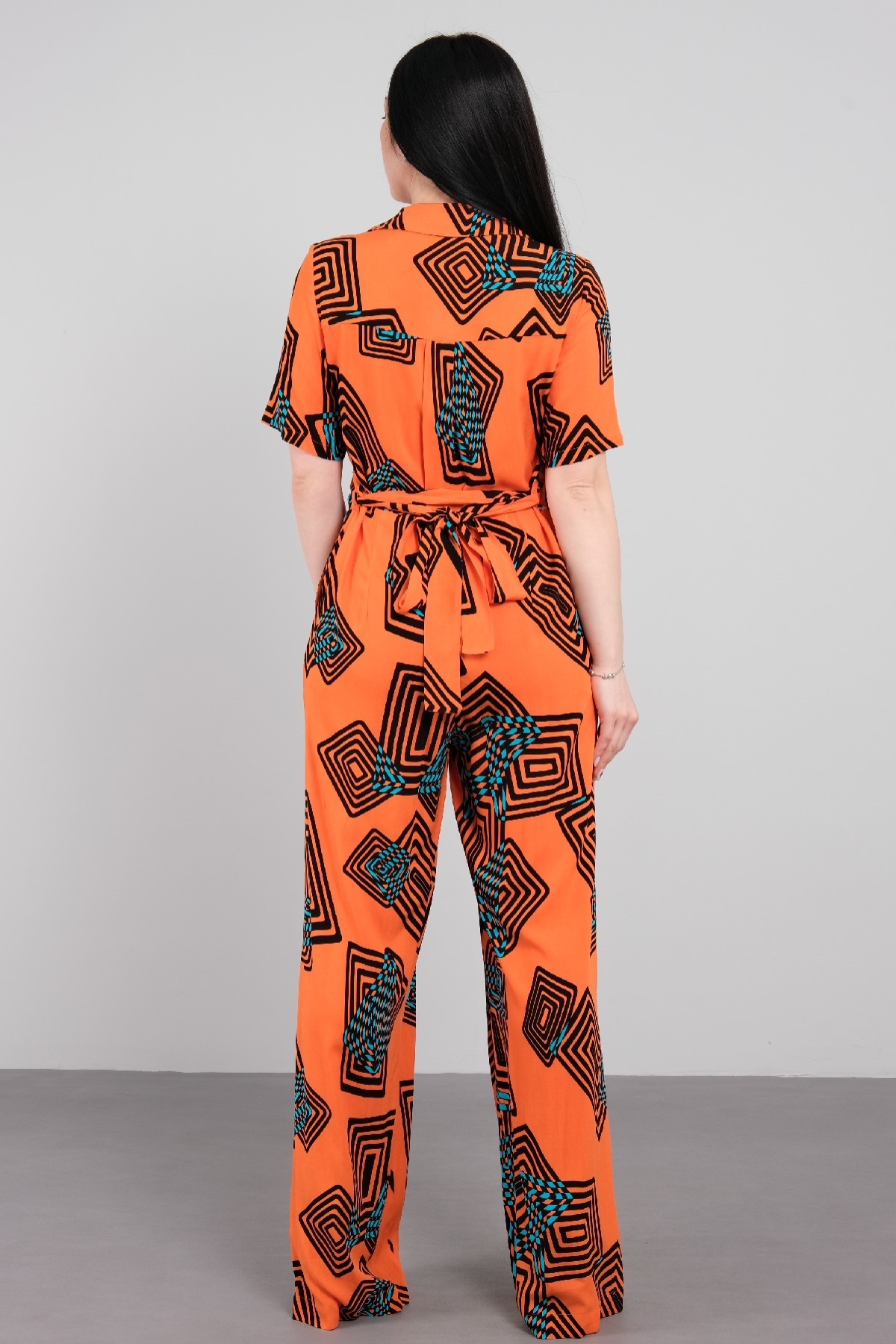 Jumpsuits-ORANGE - BLACK