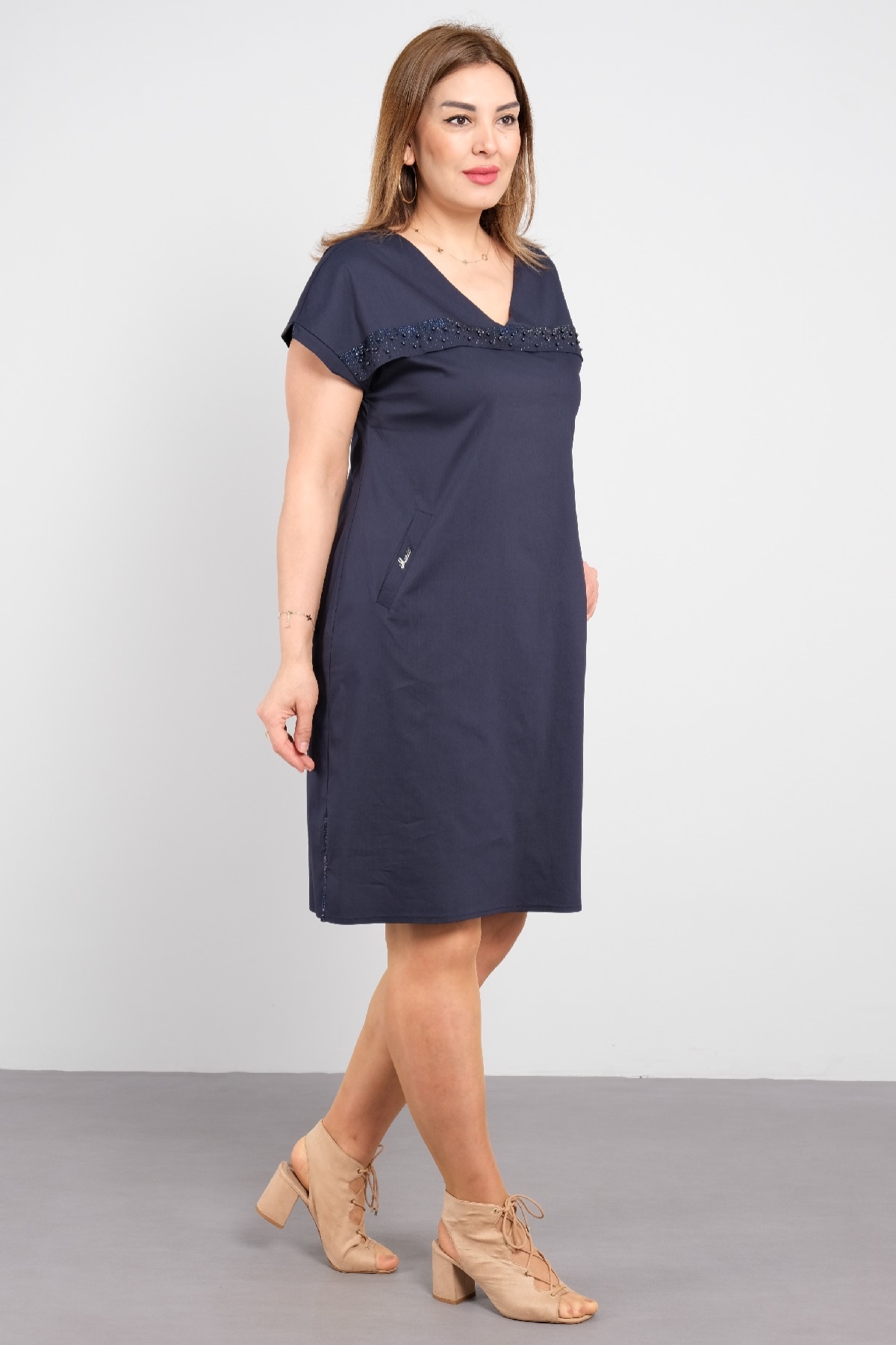 Casual Dresses-Dark Blue