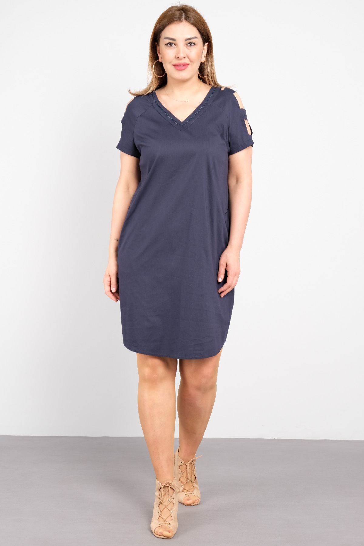 Casual Dresses-Dark Blue