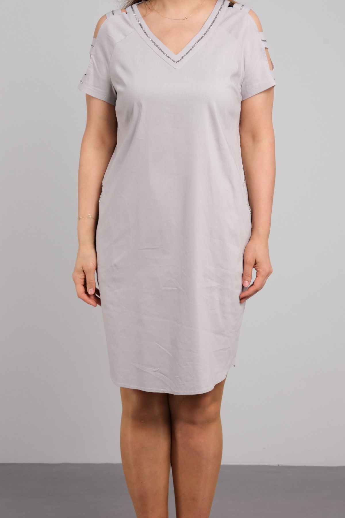 Casual Dresses-Beige