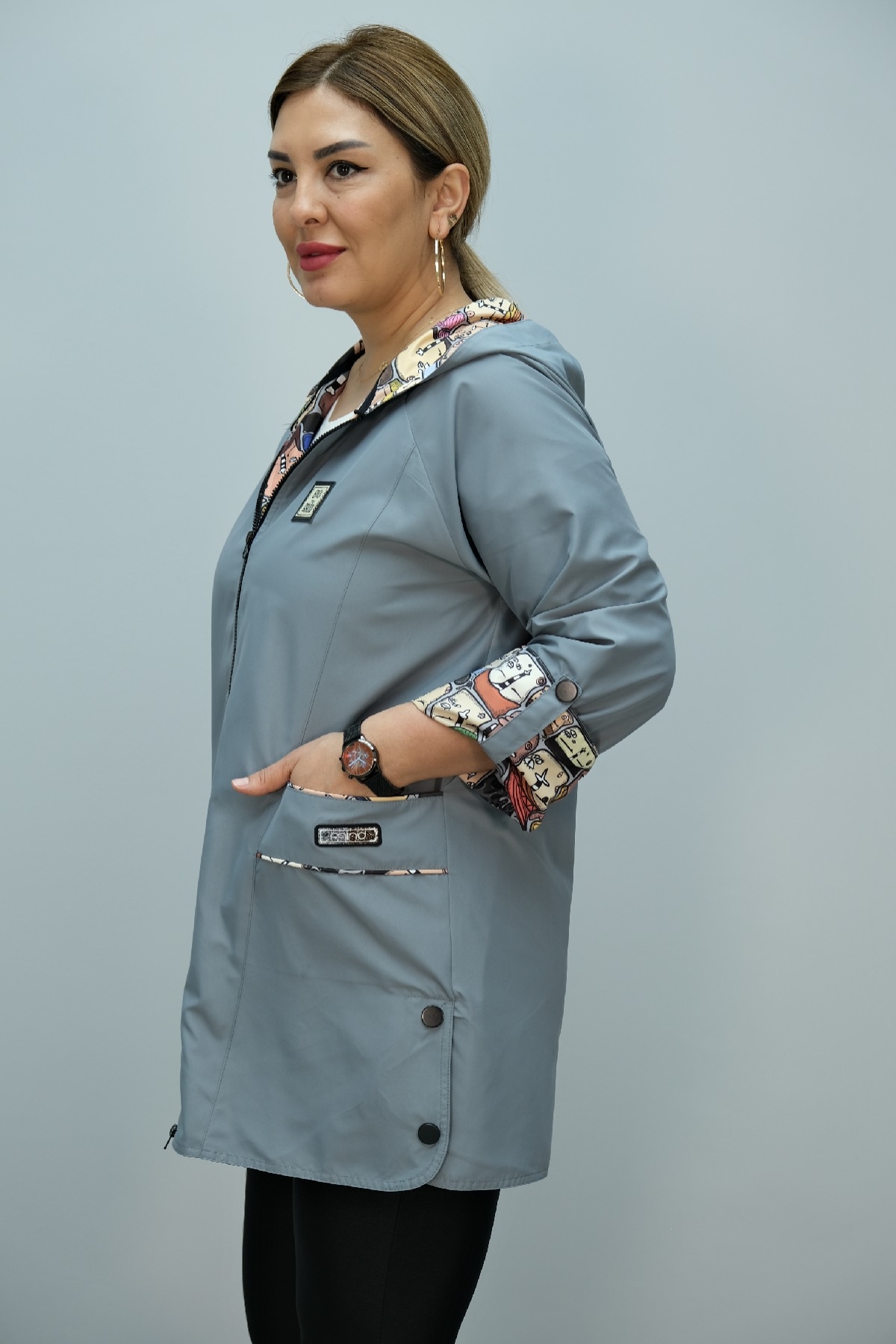 Trench Coats-Grey