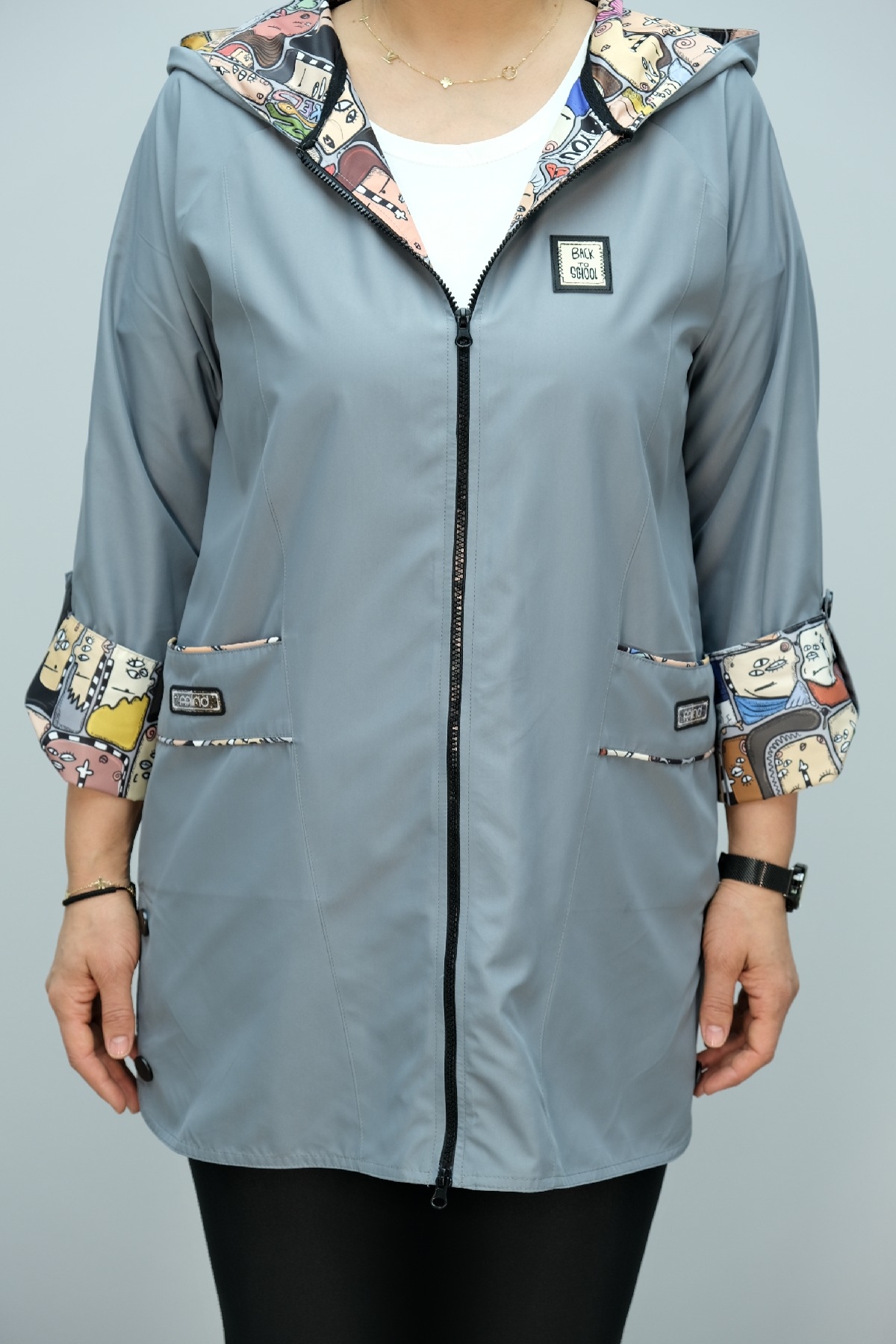 Trench Coats-Grey