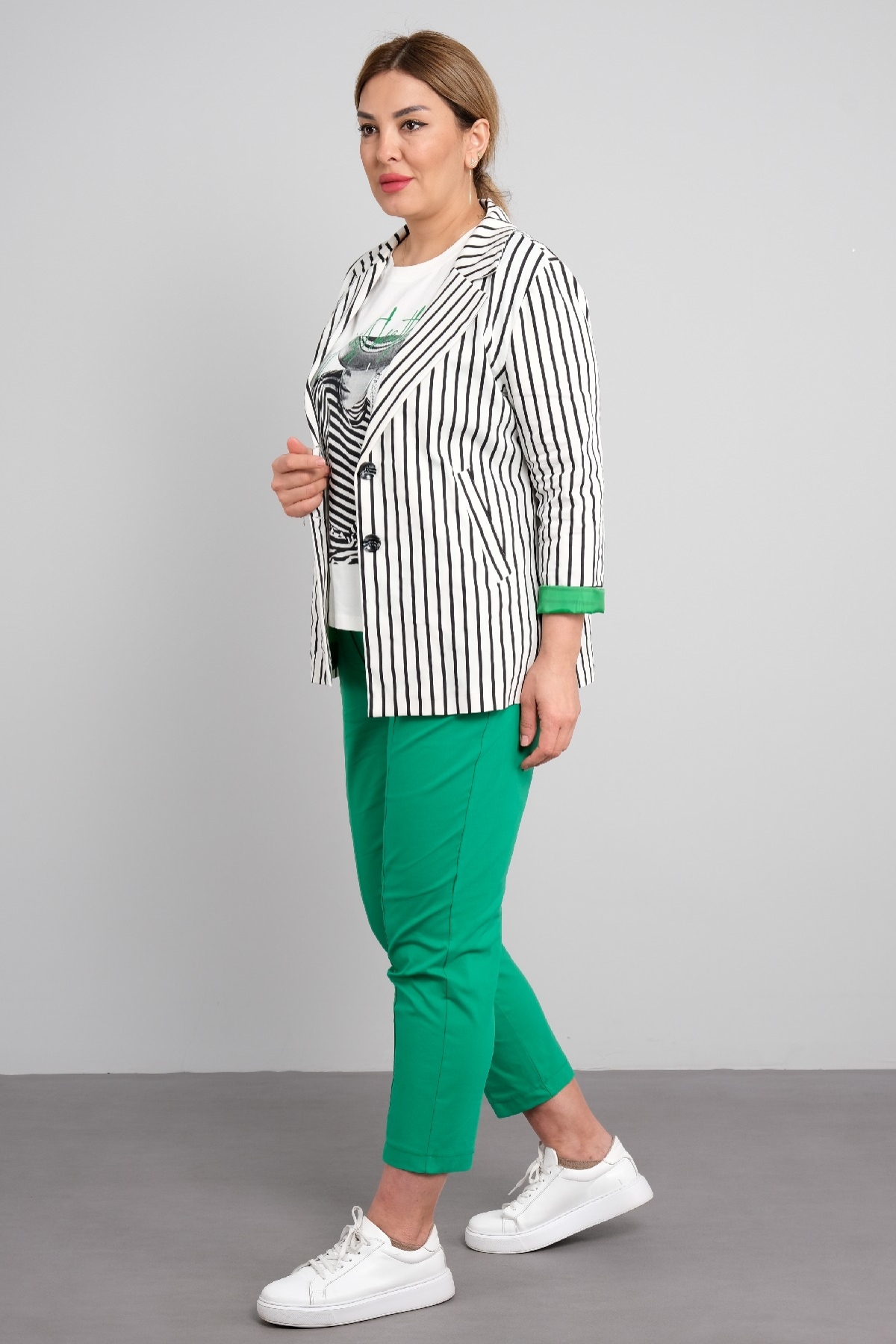 Women's 3 Piece Suits-Green