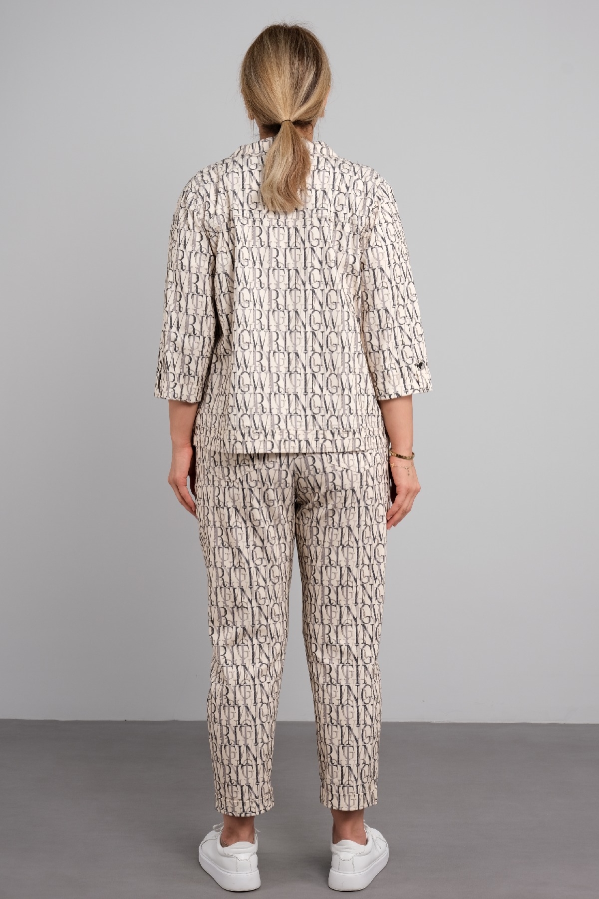 Women's 3 Piece Suits-Beige