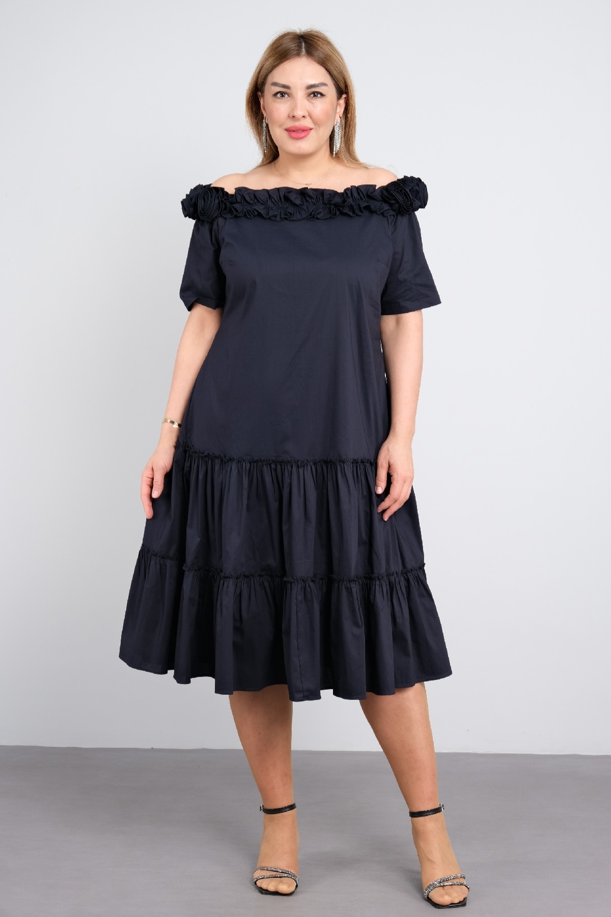 Casual Dresses-Dark Blue