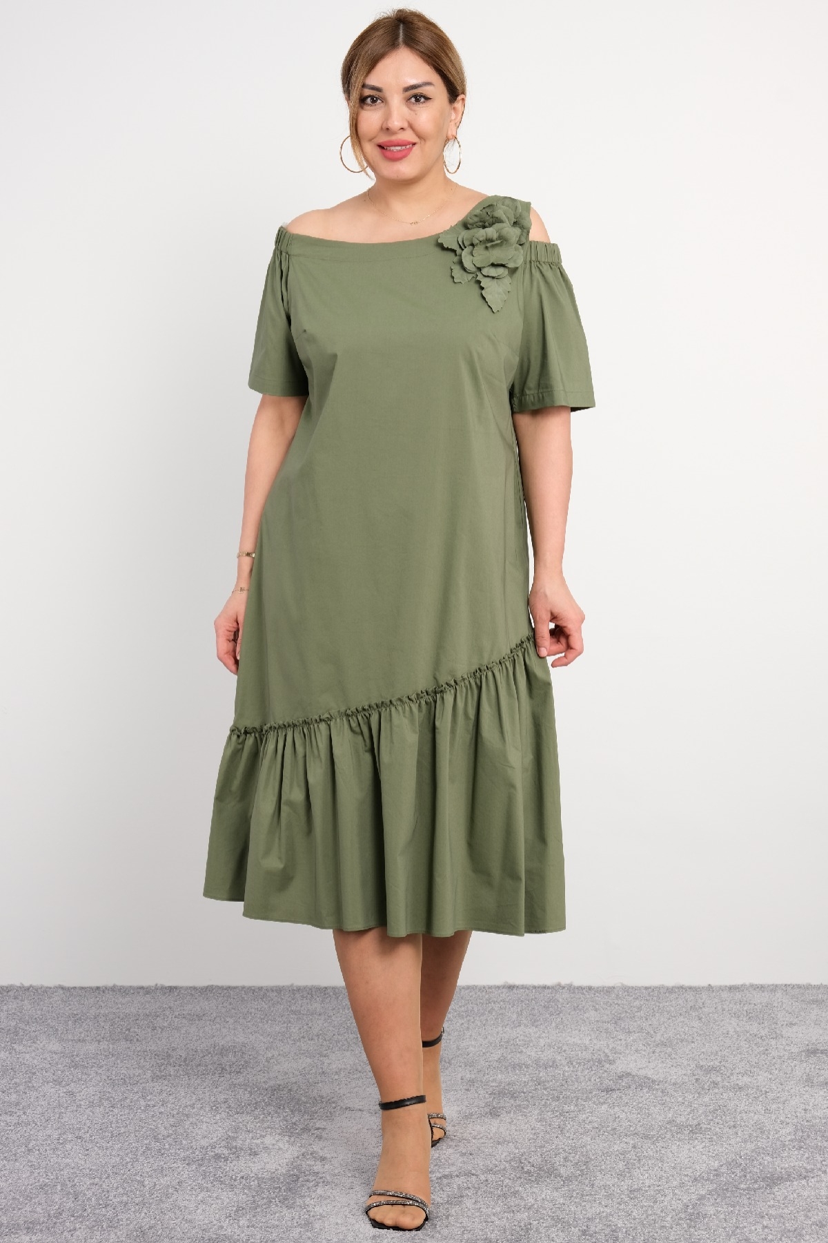 Casual Dresses-Khaki