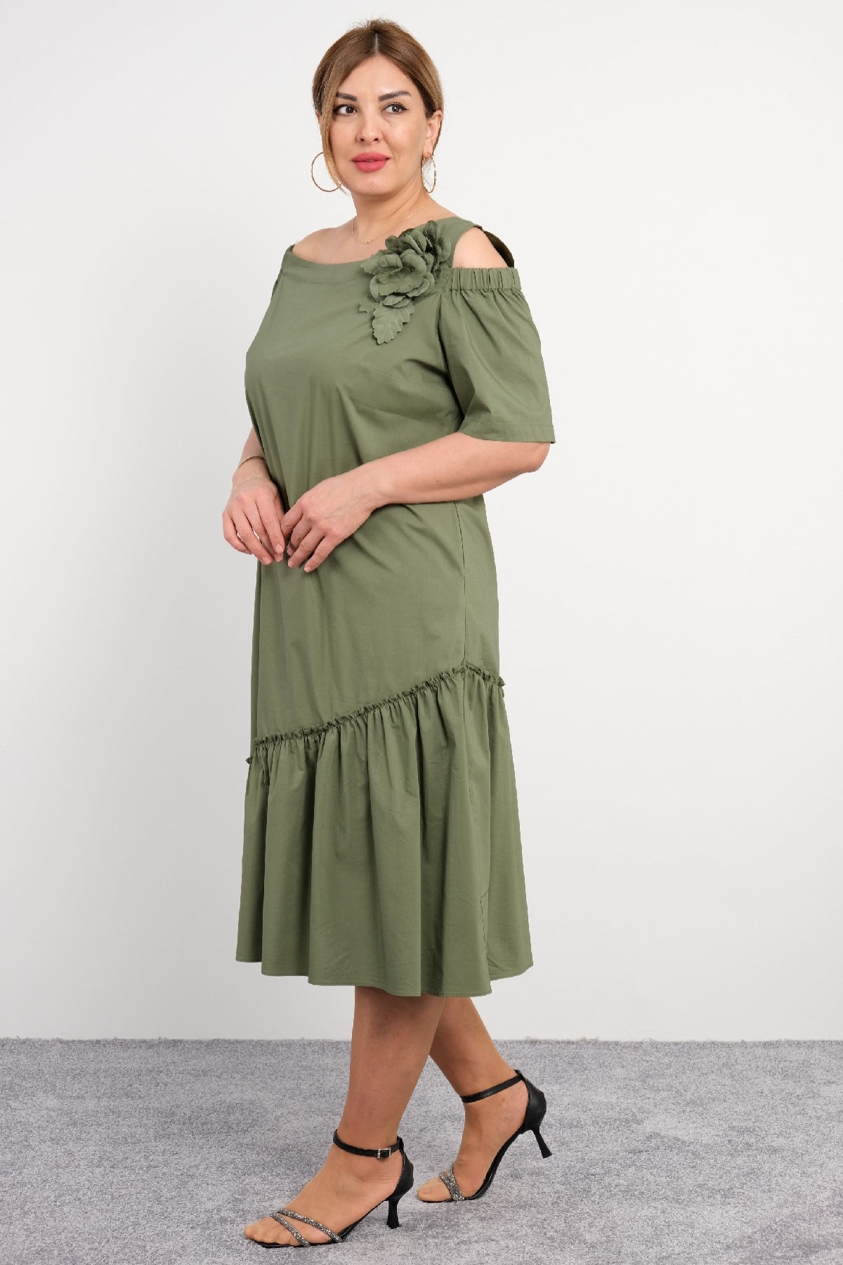 Casual Dresses-Khaki