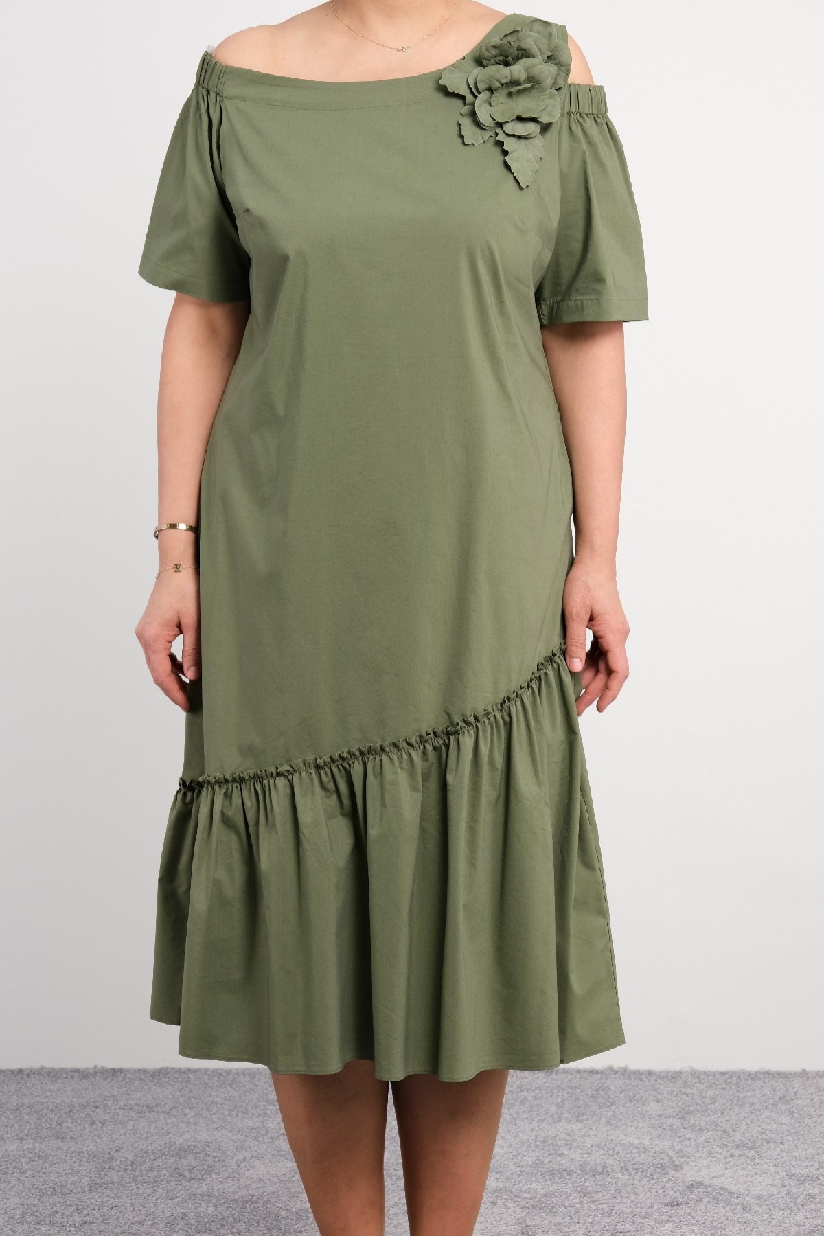 Casual Dresses-Khaki