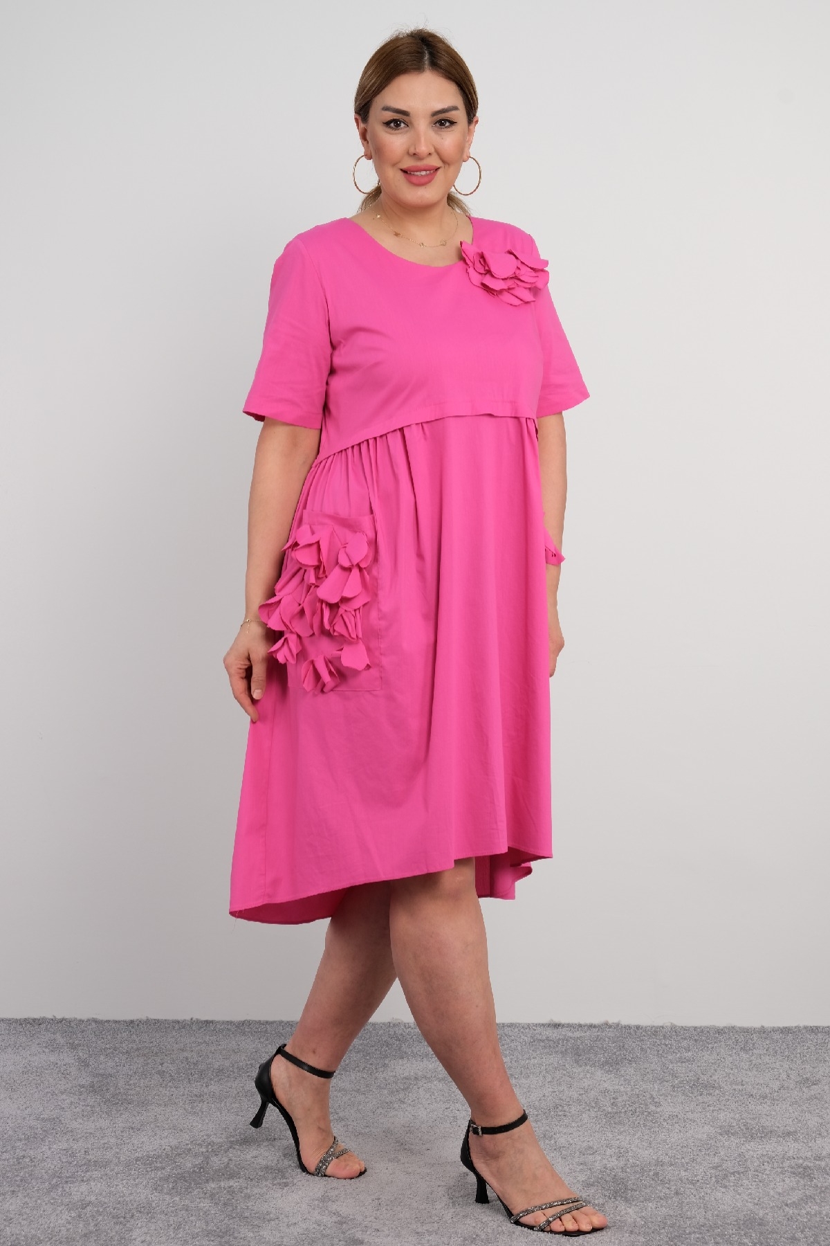 Casual Dresses-Fuchsia