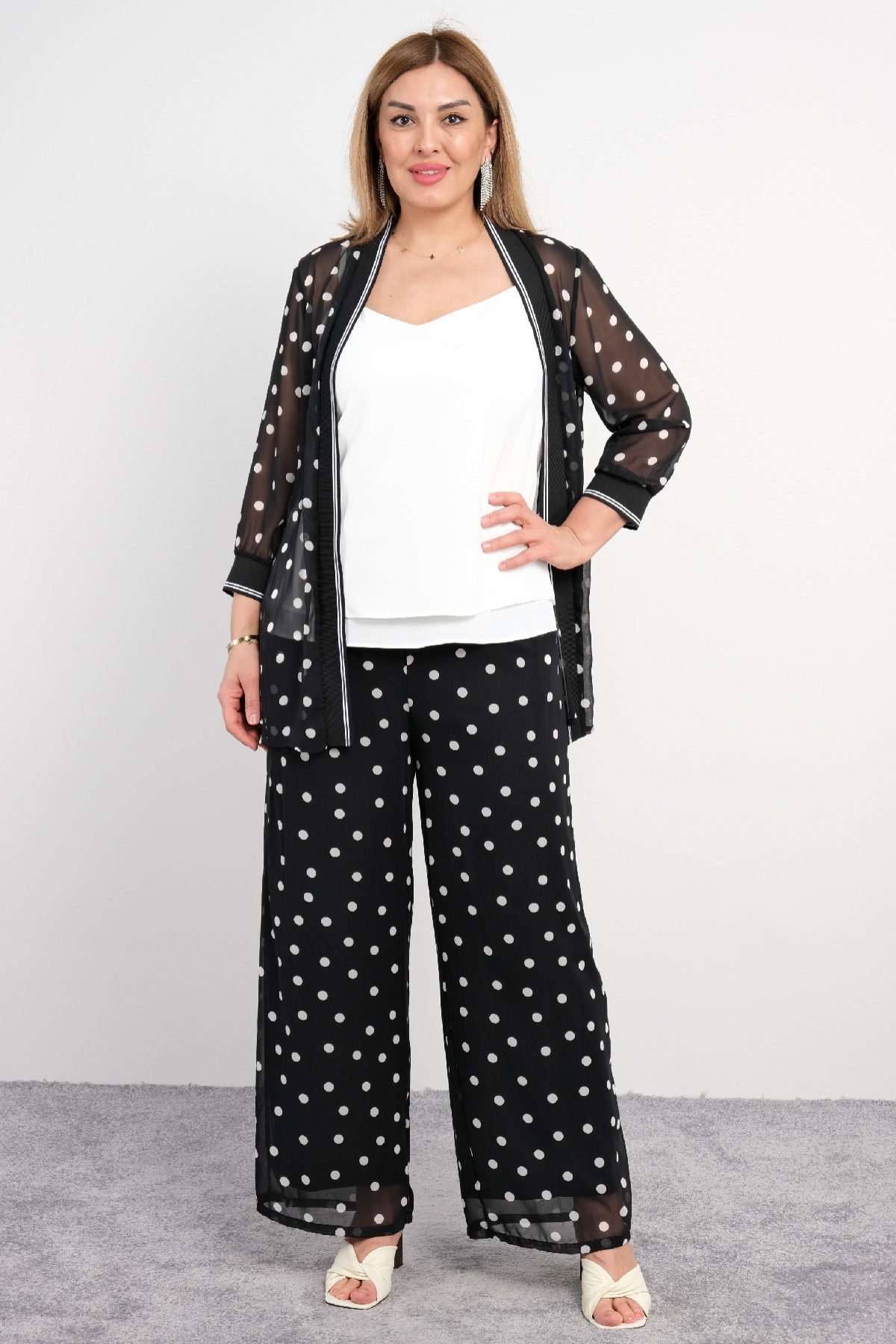 Women's 3 Piece Suits-Black
