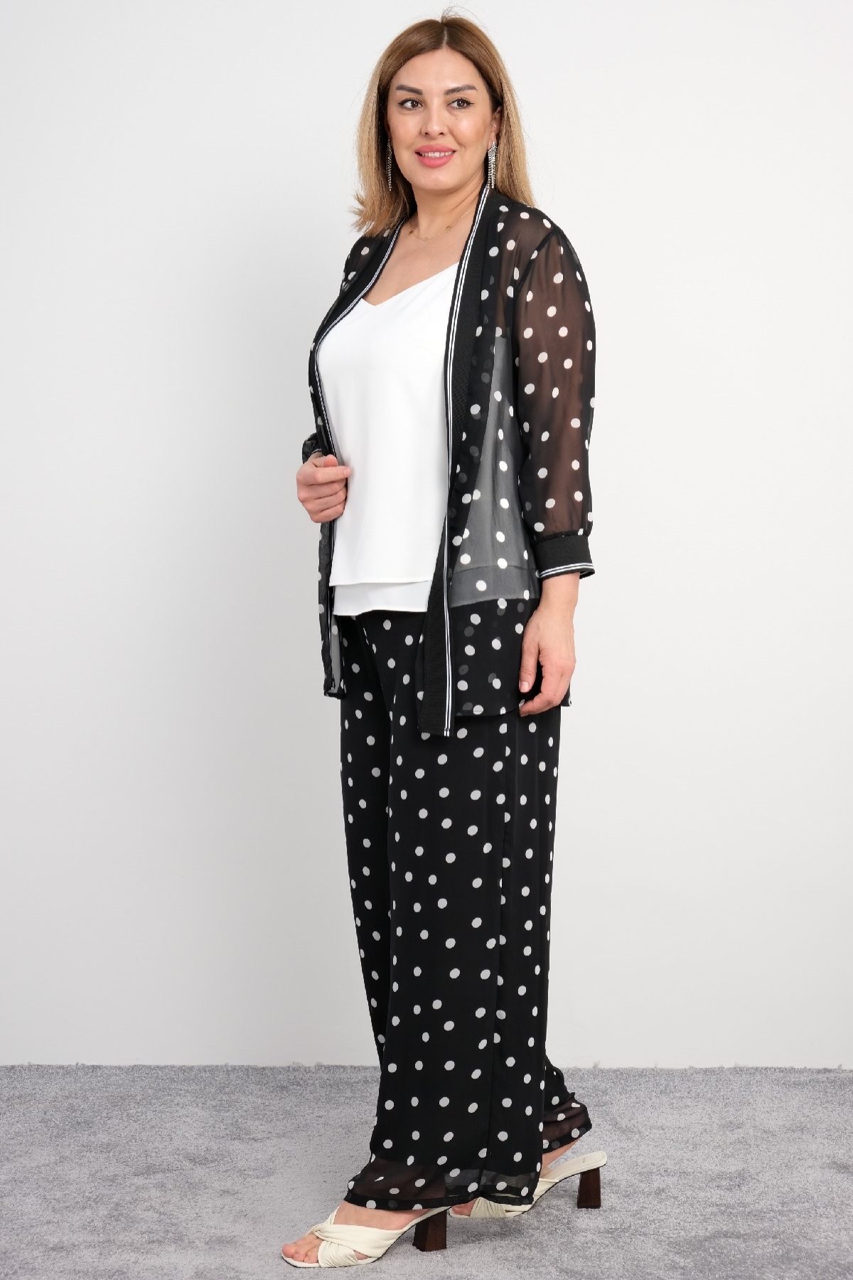 Women's 3 Piece Suits-Black