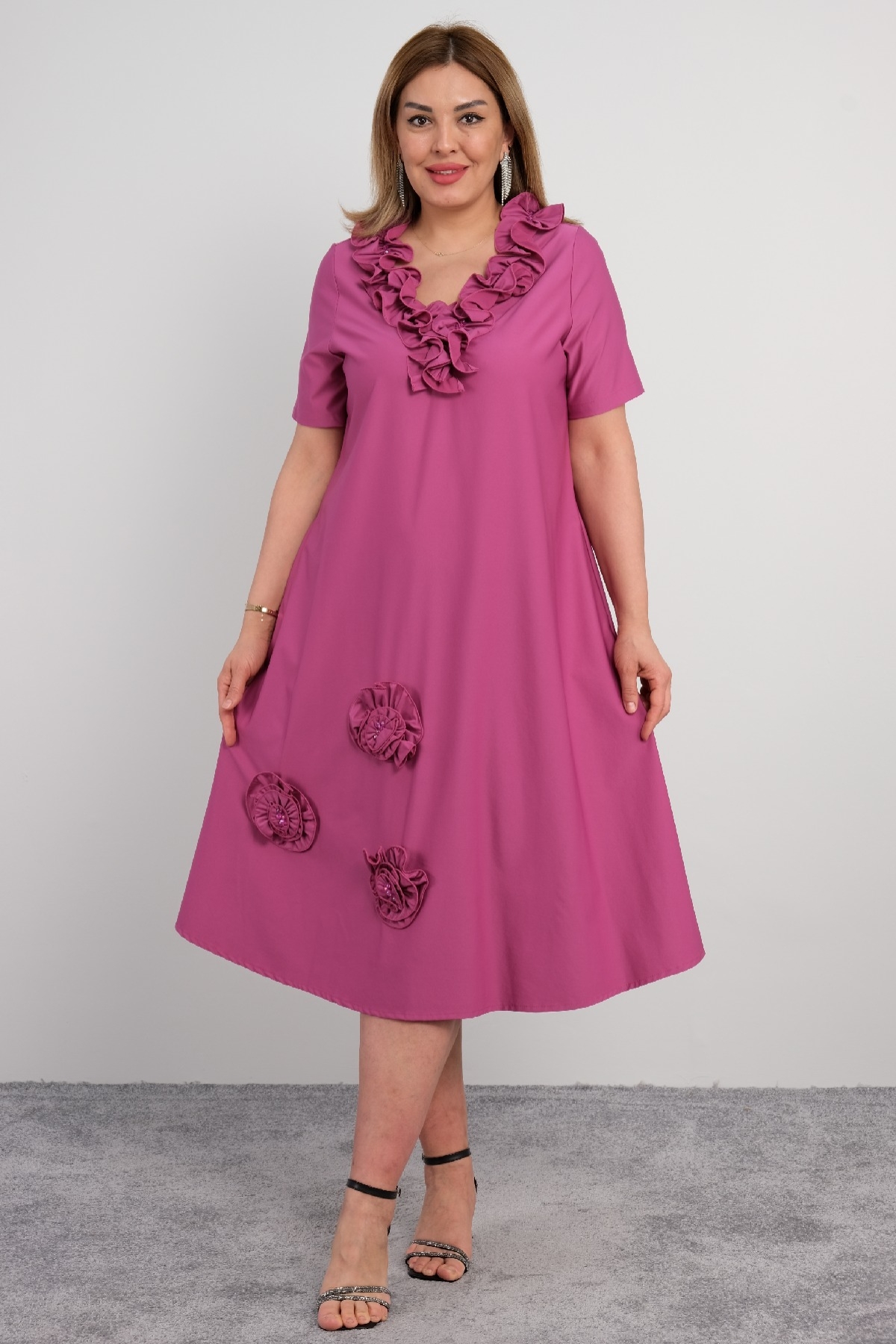 Casual Dresses-Fuchsia