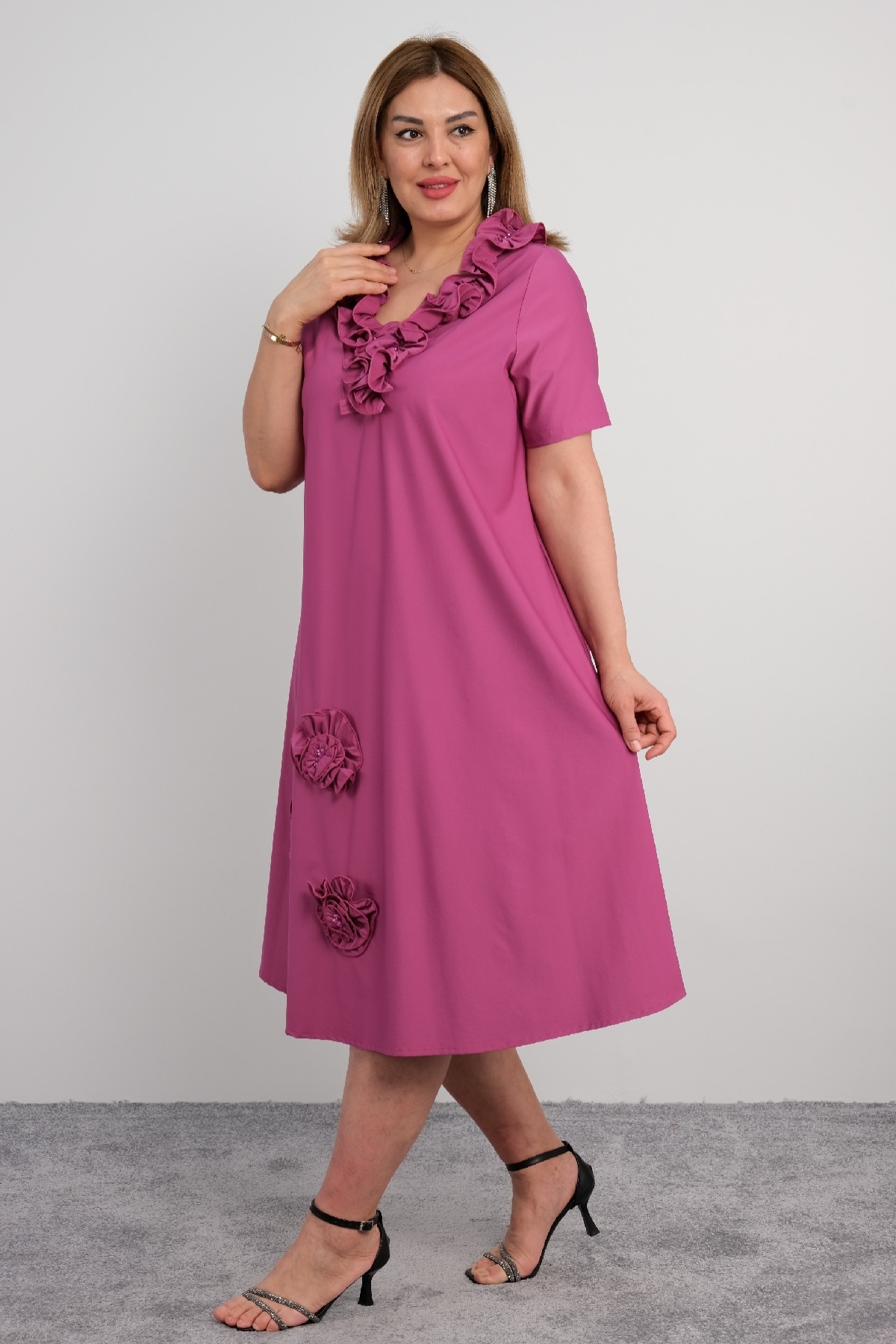 Casual Dresses-Fuchsia