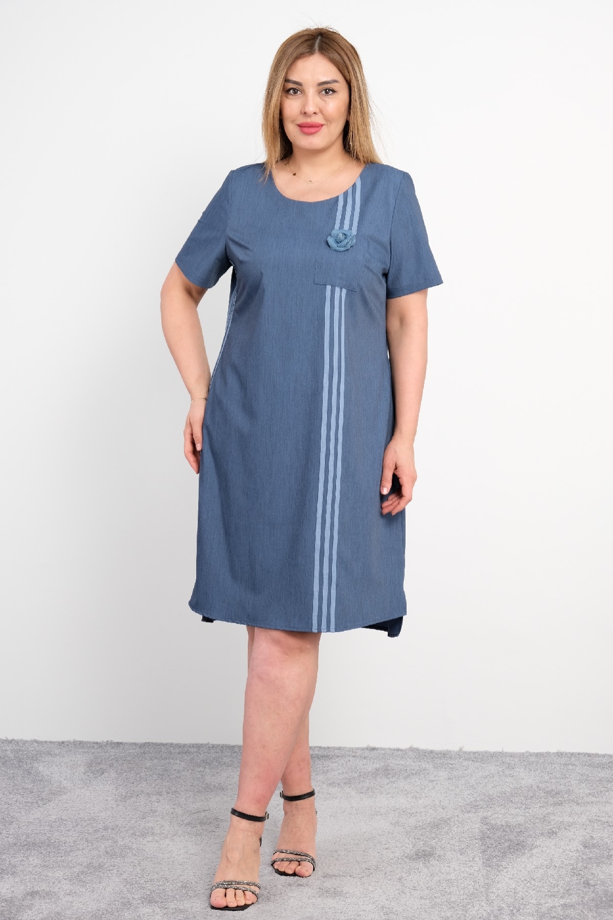 Casual Dresses-Dark Blue