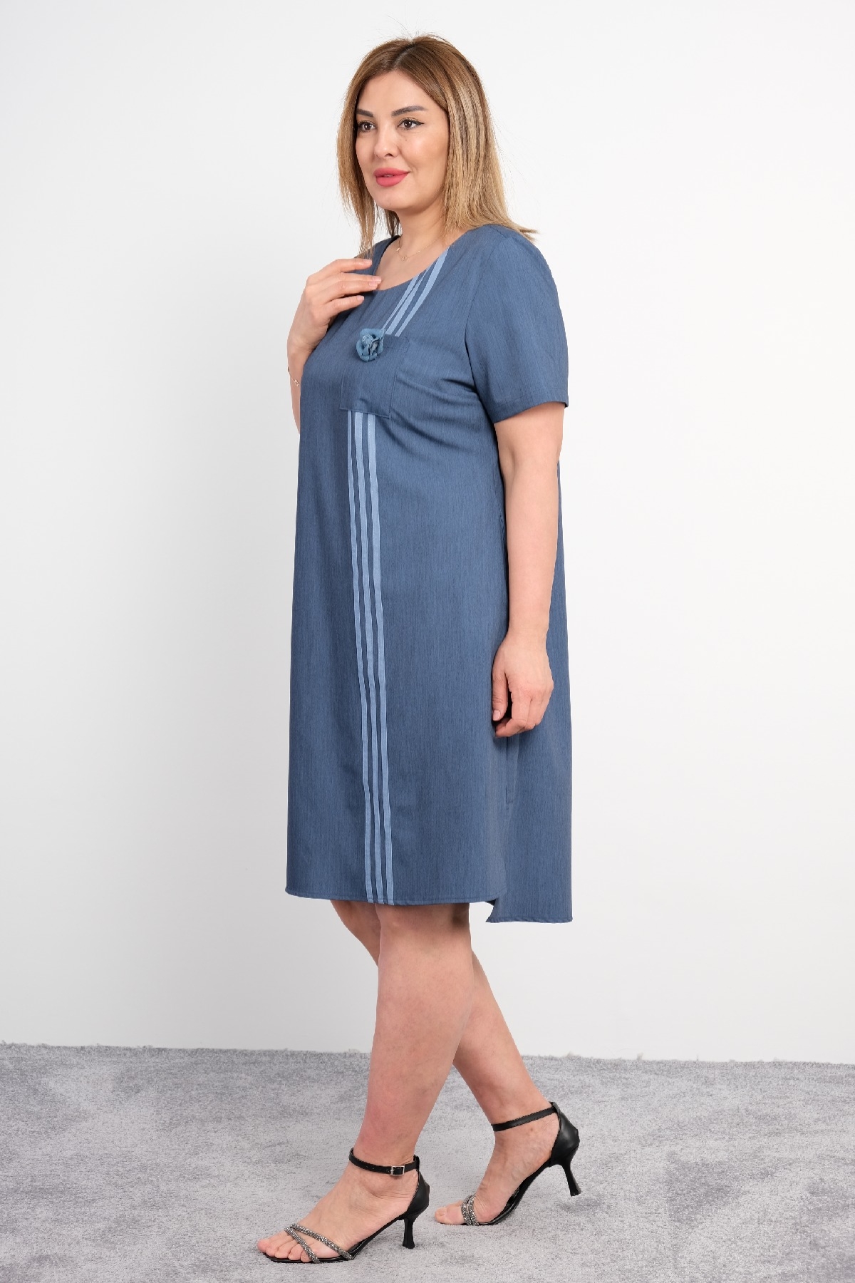 Casual Dresses-Dark Blue