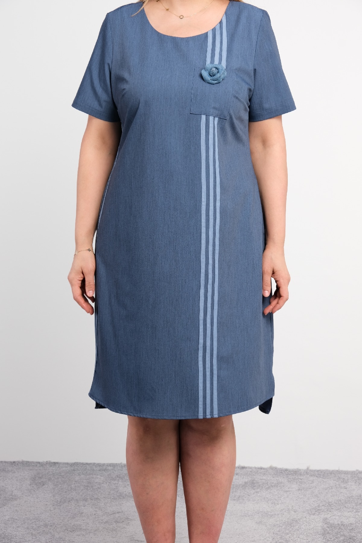 Casual Dresses-Dark Blue