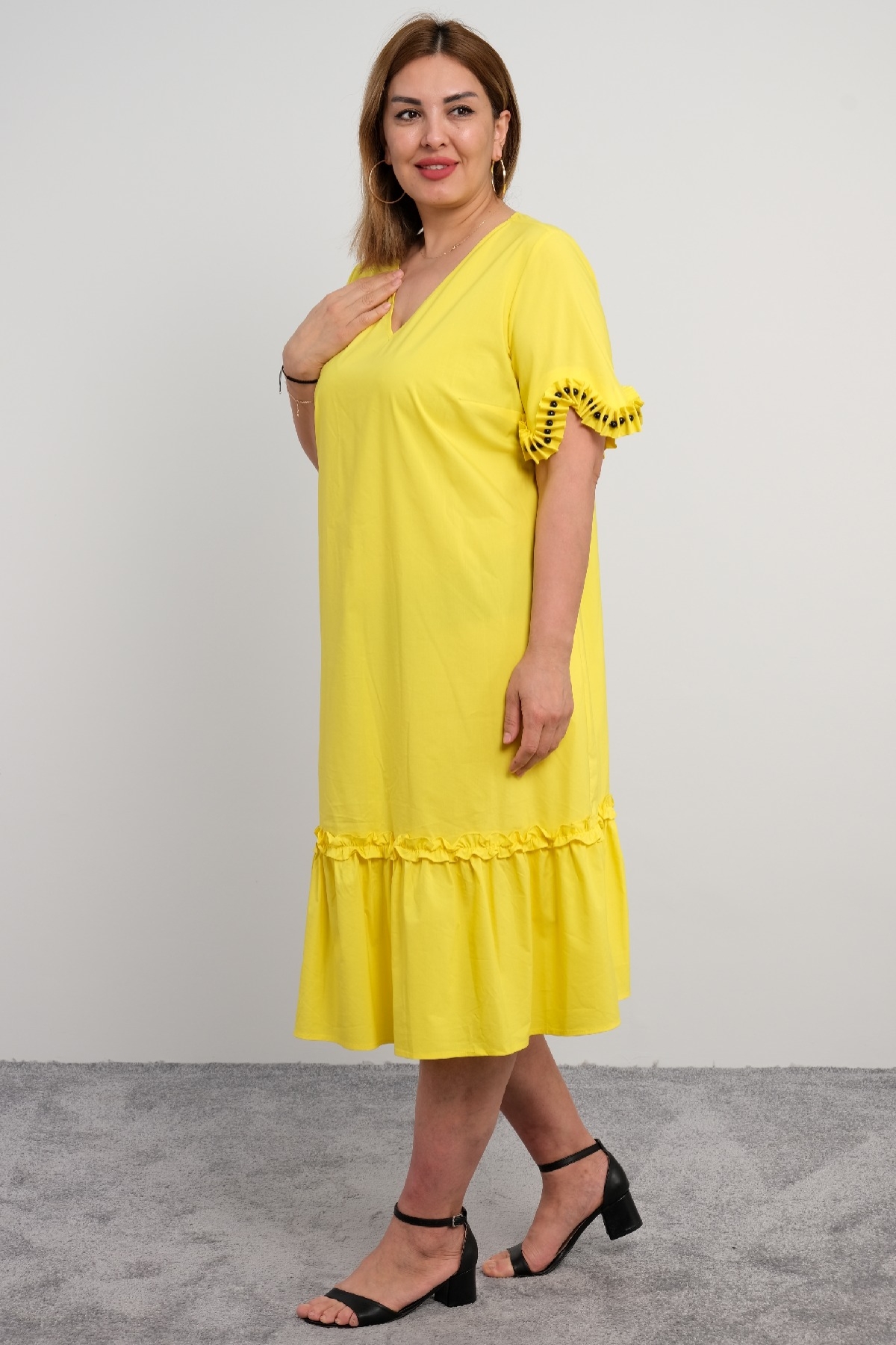 Casual Dresses-Yellow