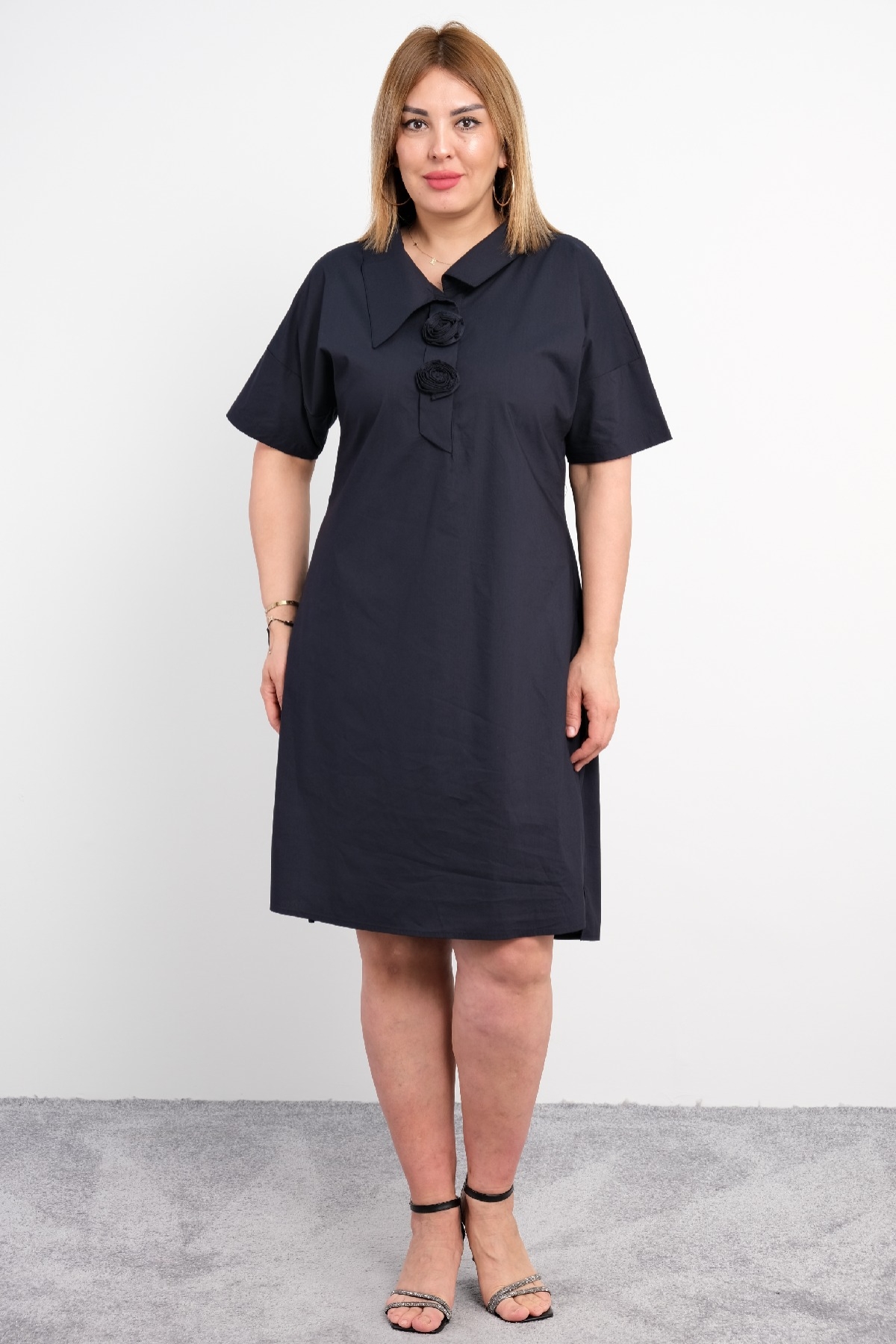 Casual Dresses-Dark Blue