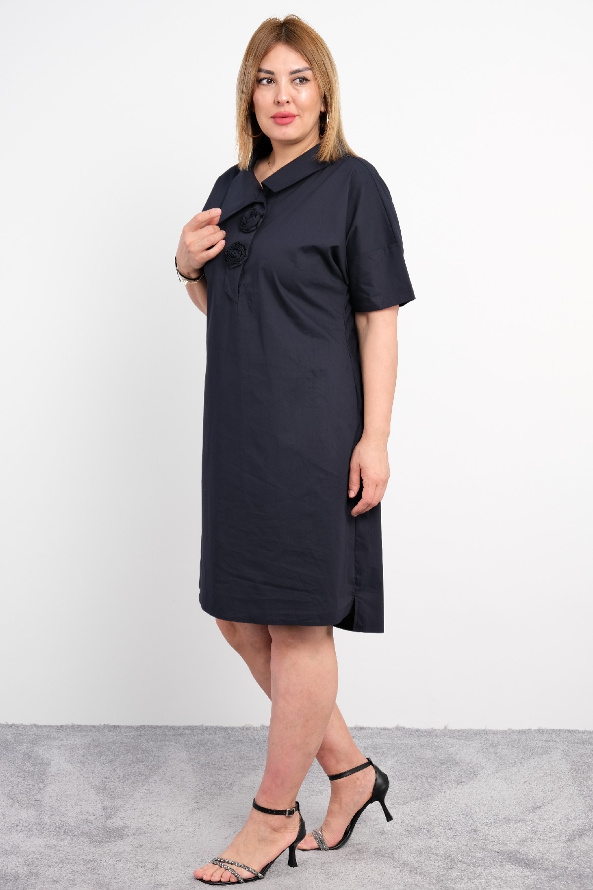 Casual Dresses-Dark Blue