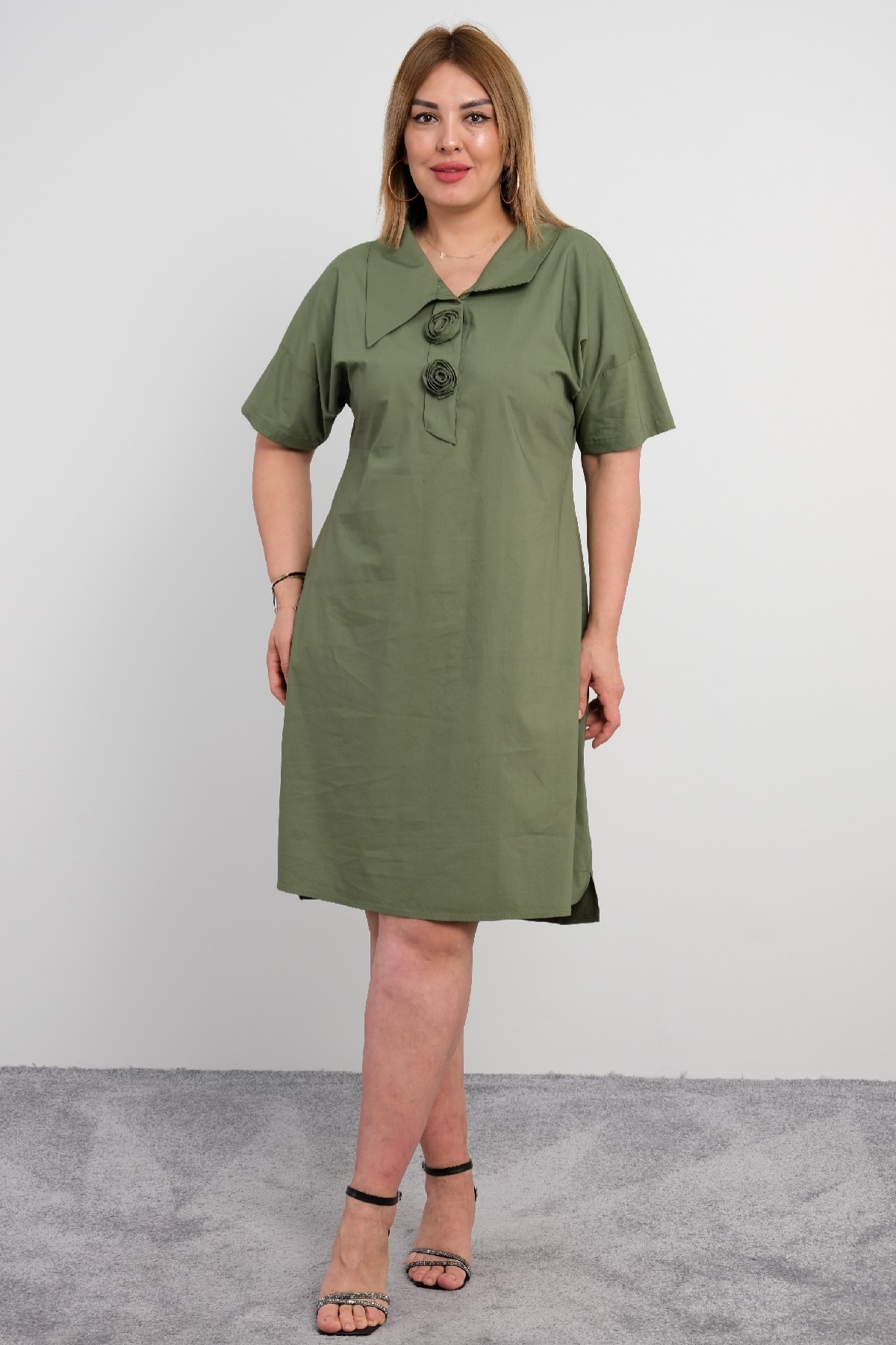 Casual Dresses-Khaki