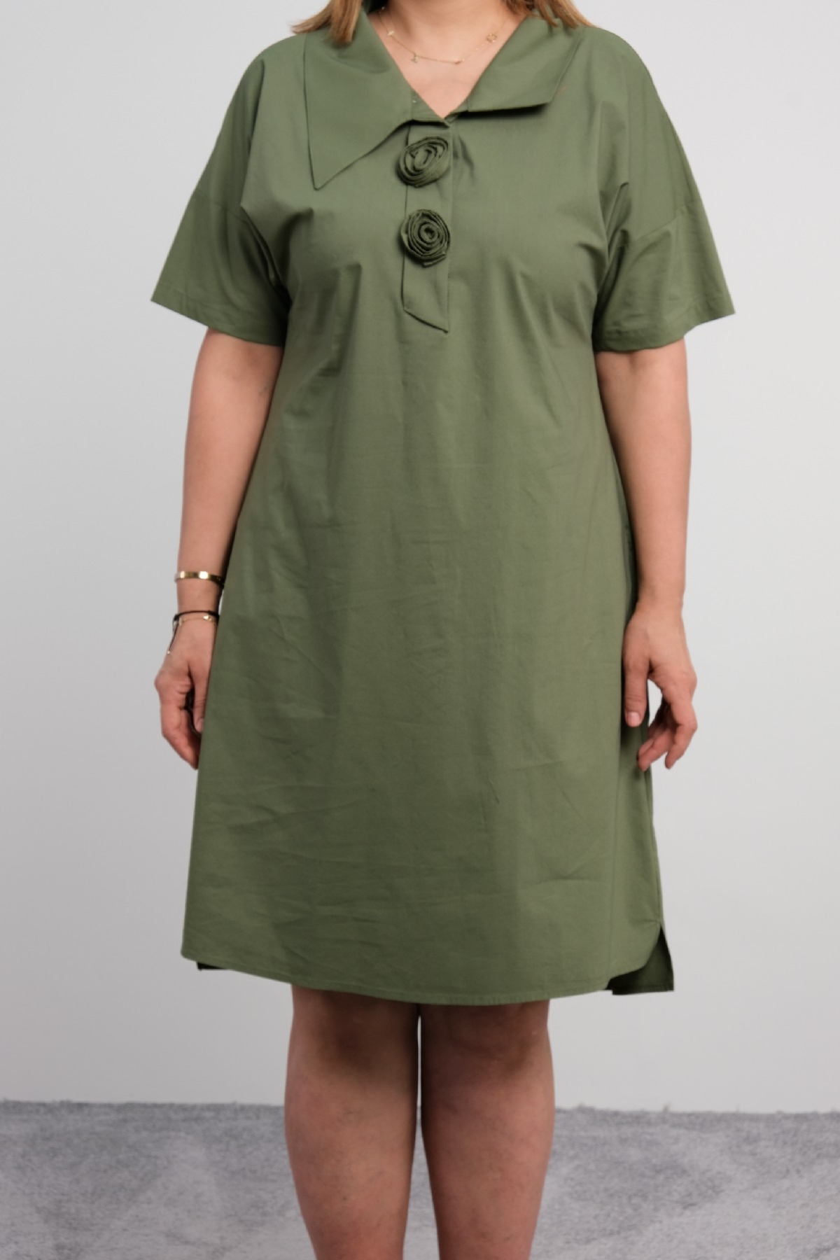 Casual Dresses-Khaki