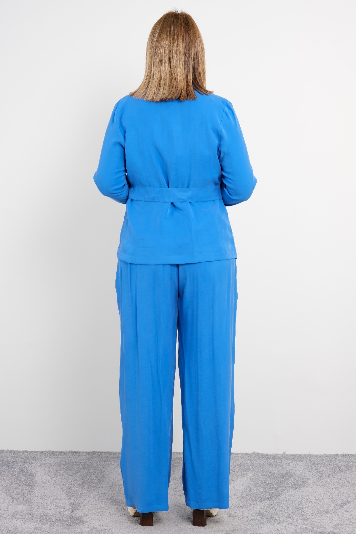 Women's 3 Piece Suits-Bright Blue