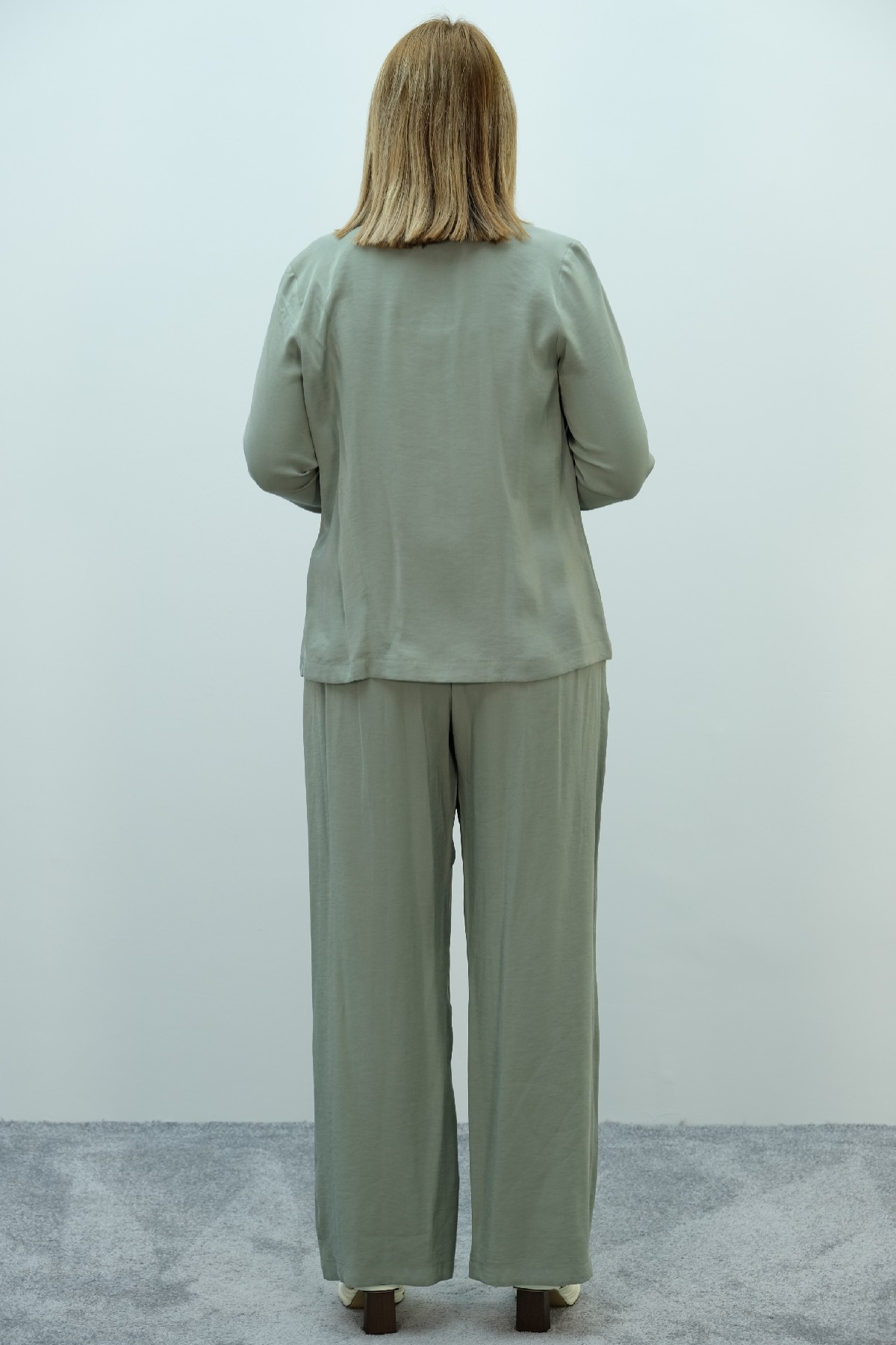 Women's 3 Piece Suits-Light green