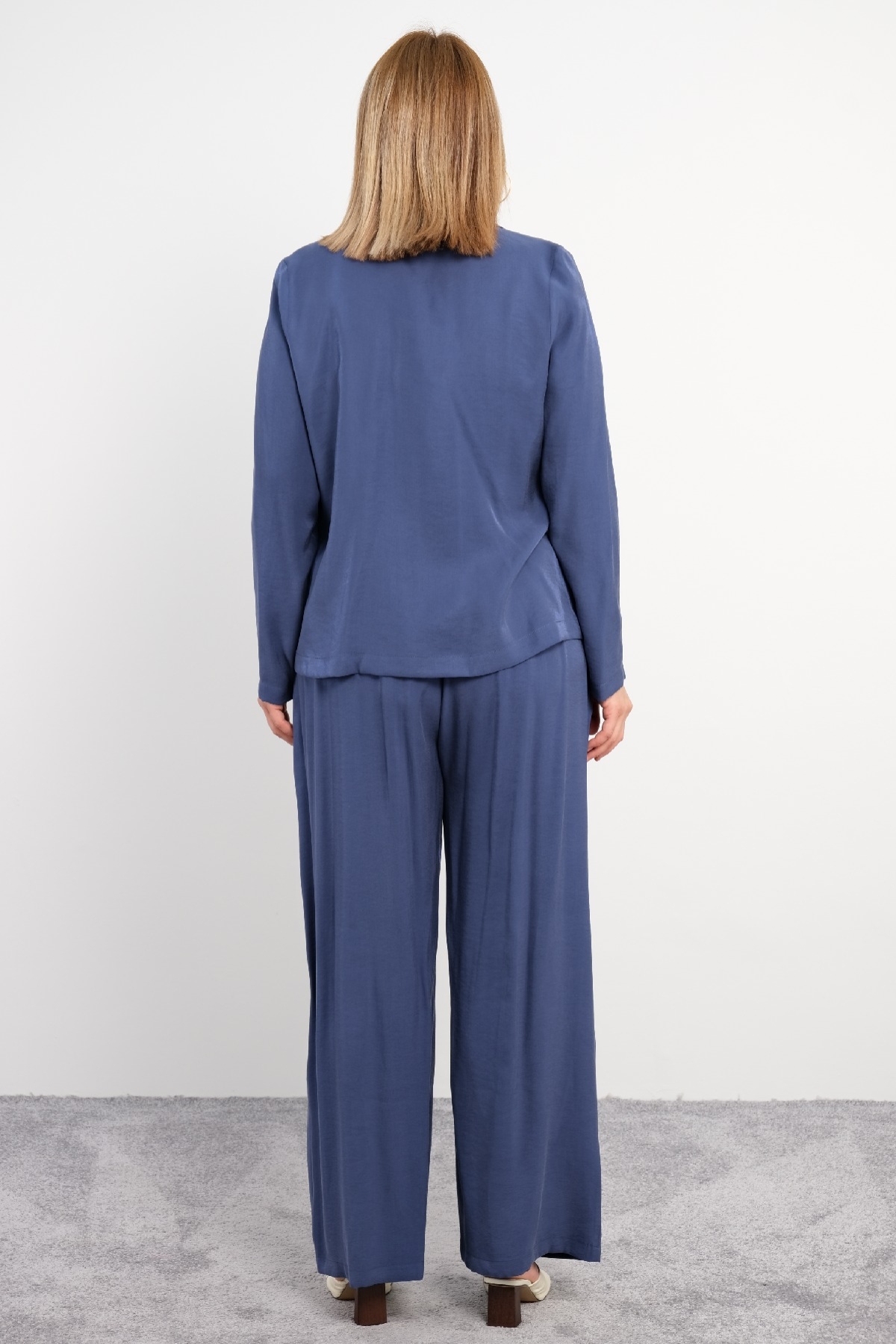 Women's 3 Piece Suits-Indigo