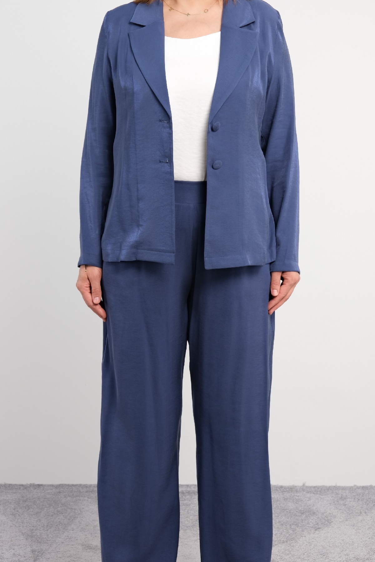Women's 3 Piece Suits-Indigo