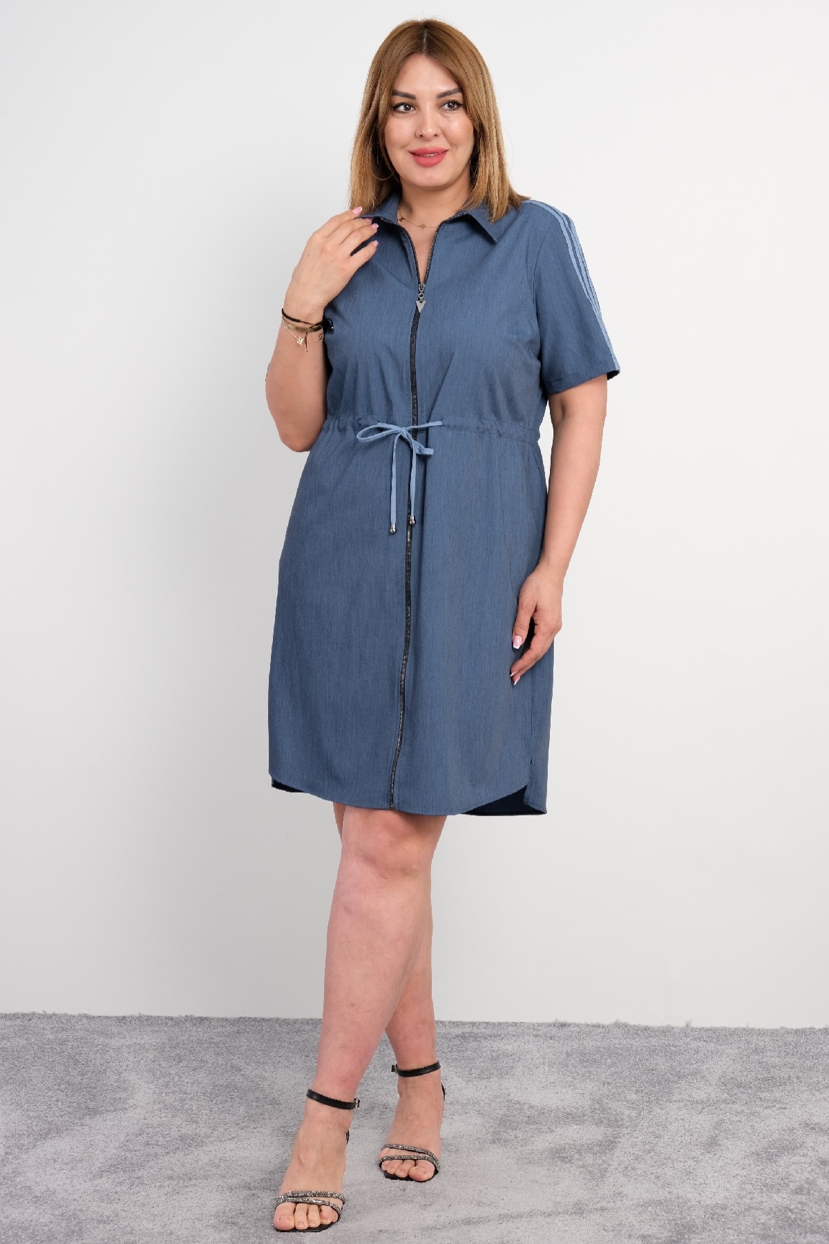 Casual Dresses-Dark Blue
