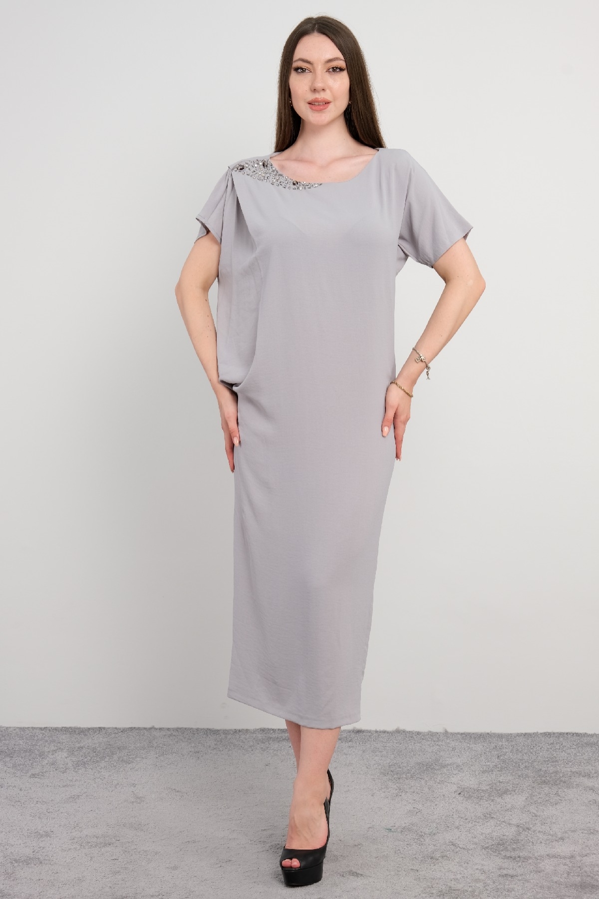 Casual Dresses-Grey