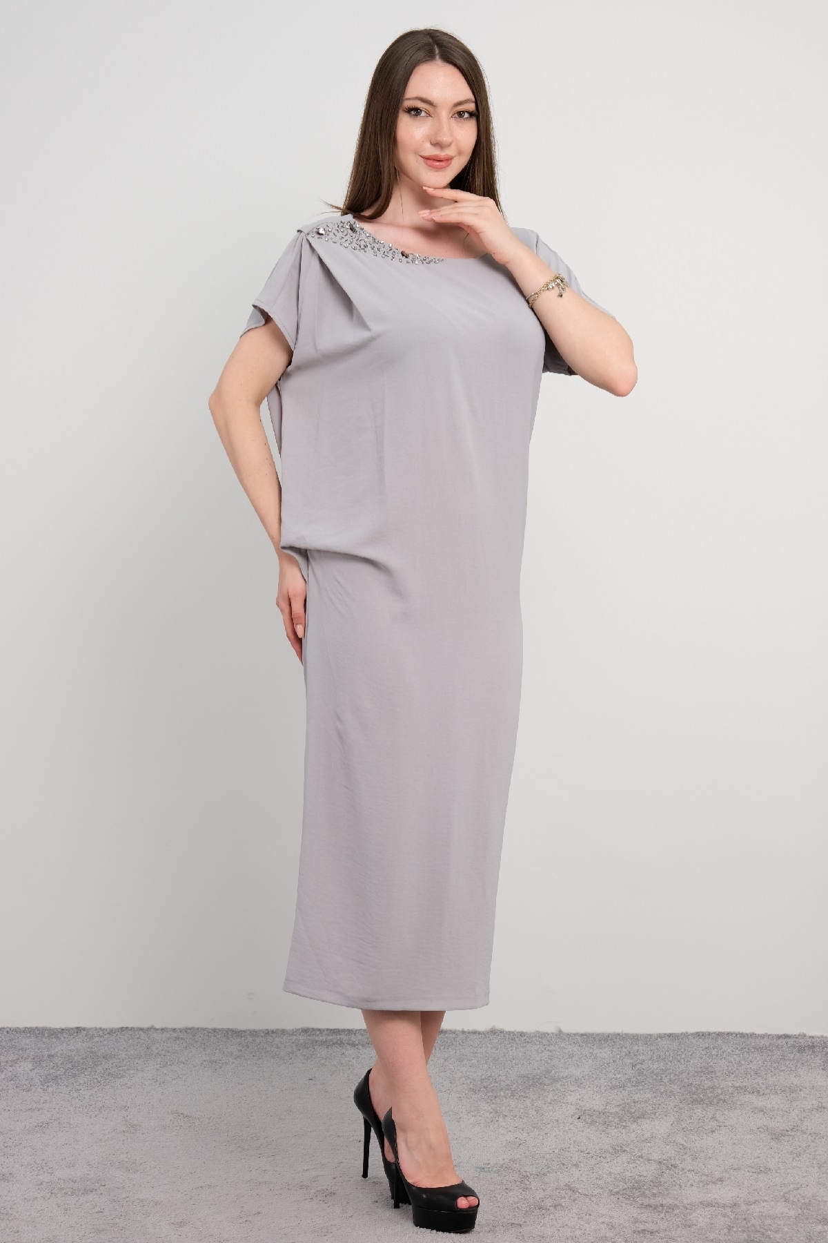 Casual Dresses-Grey