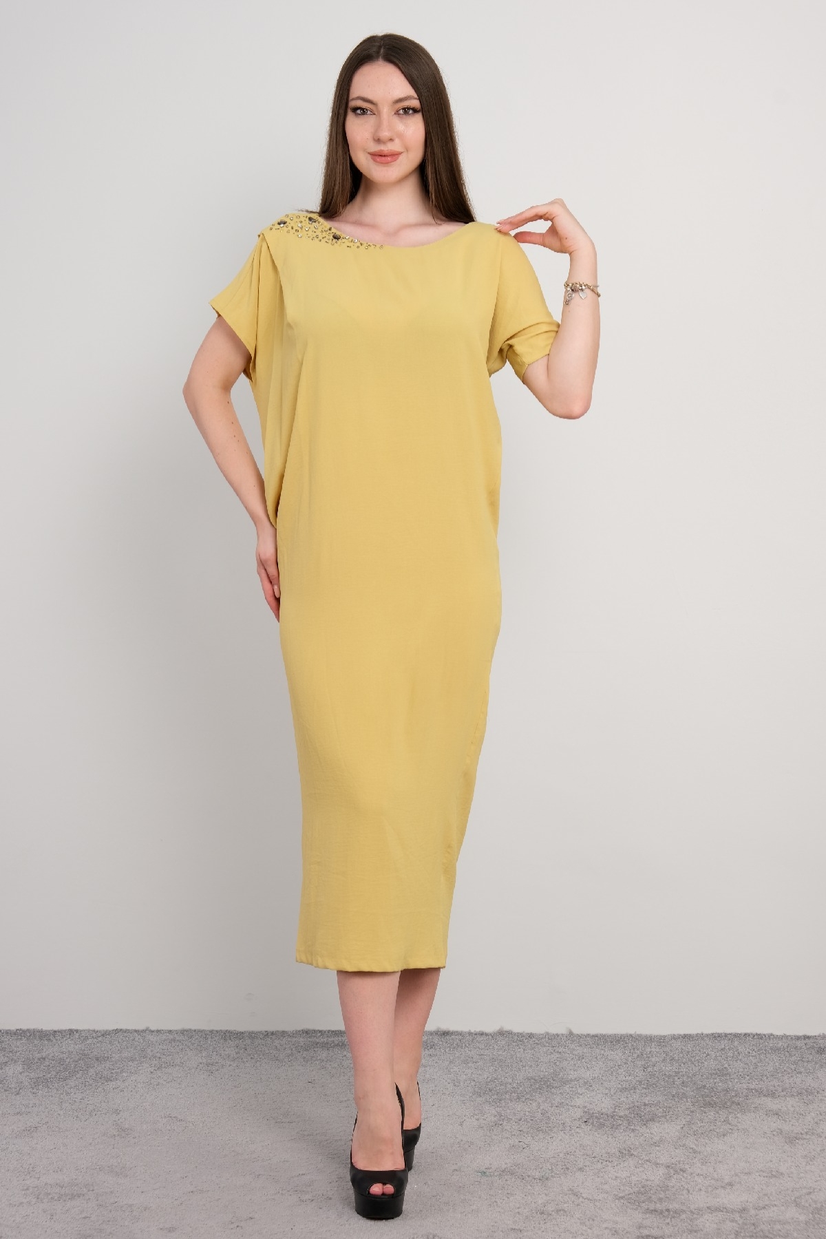 Casual Dresses-Yellow