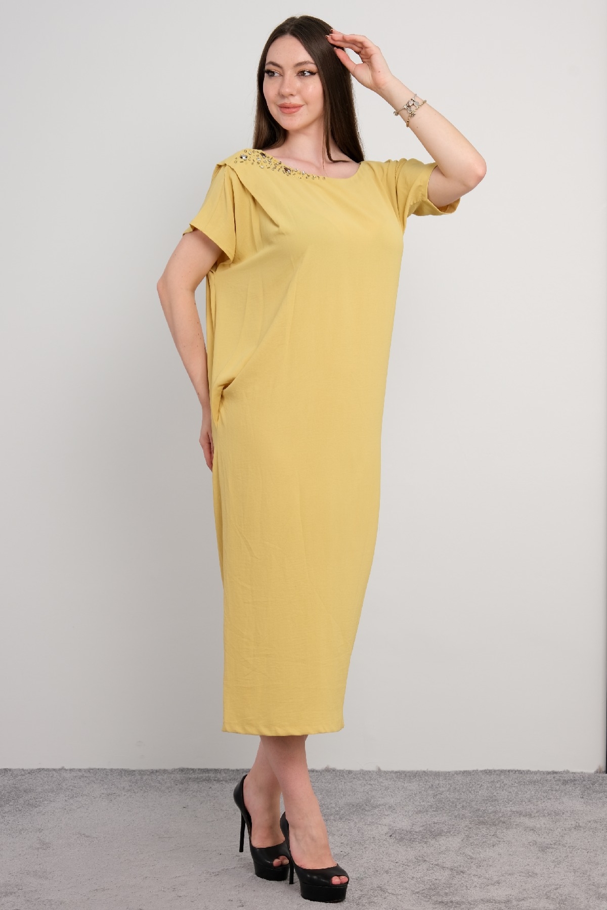 Casual Dresses-Yellow