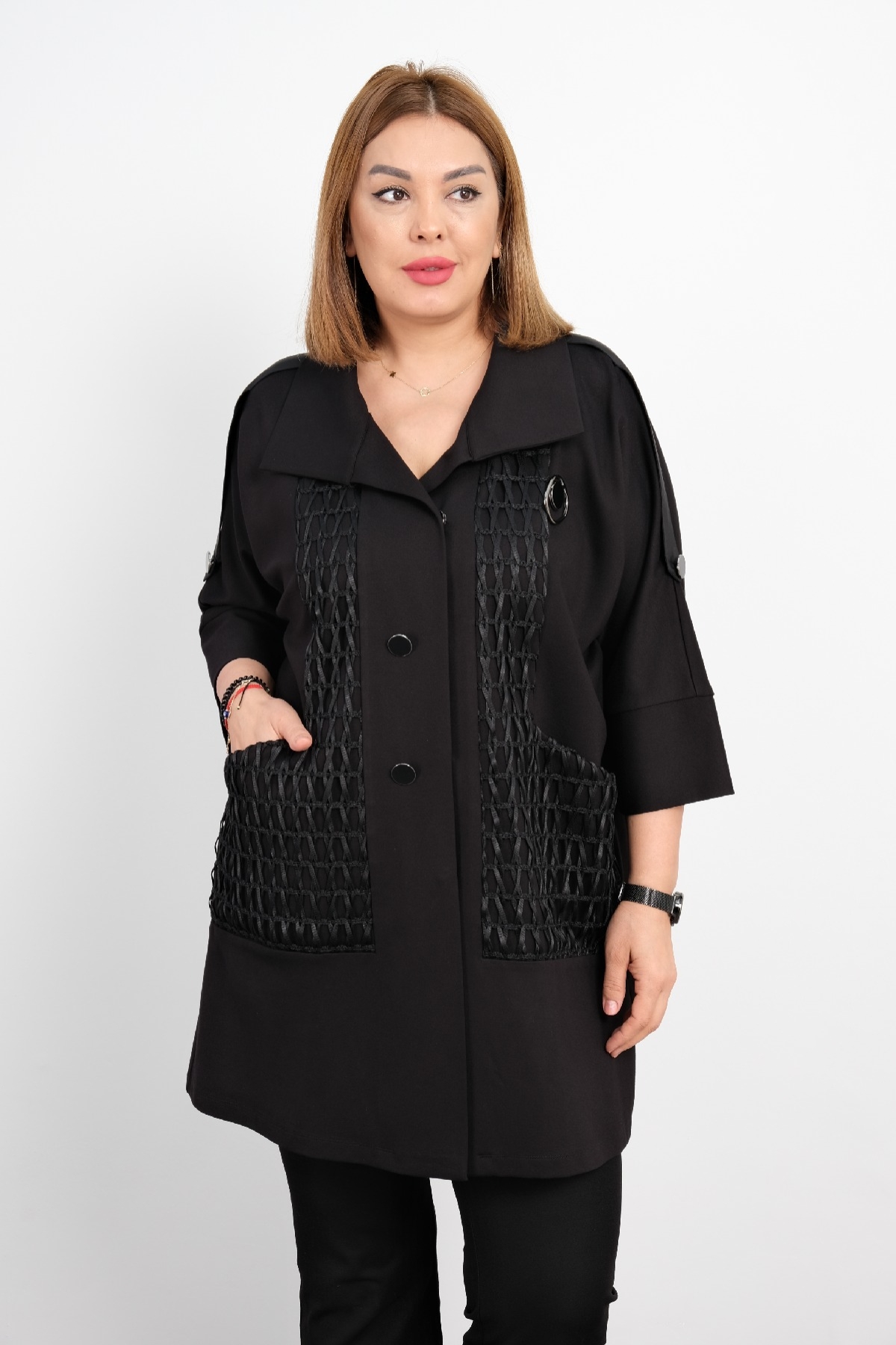 Plus Size Jacket-Black
