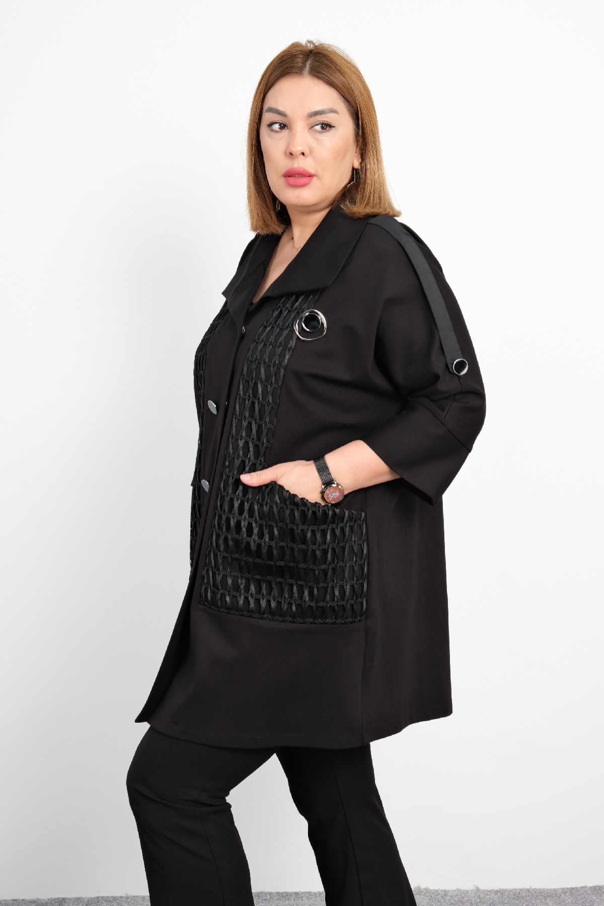 Plus Size Jacket-Black